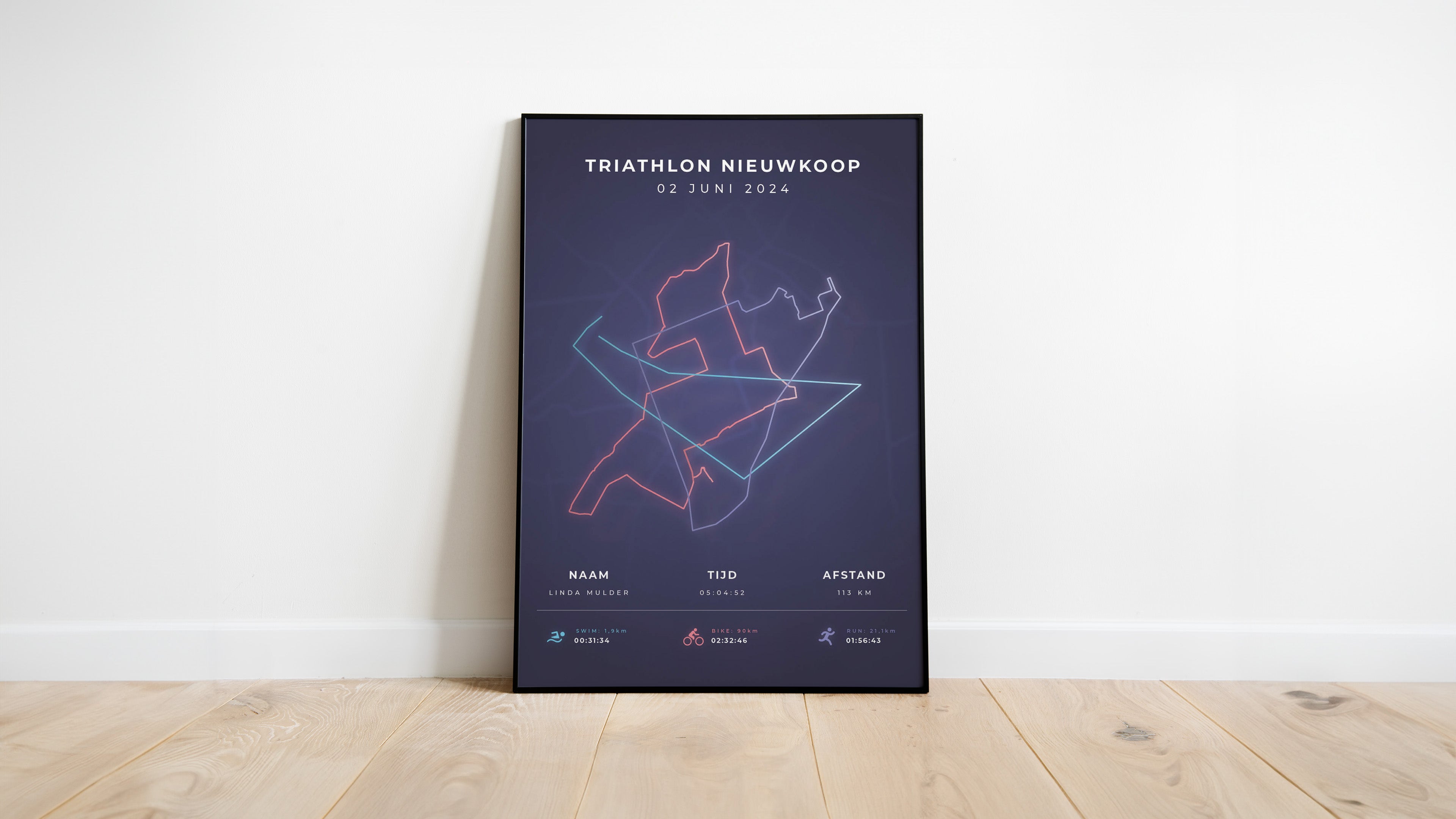 Triathlon Nieuwkoop - Modern Citymap - Poster