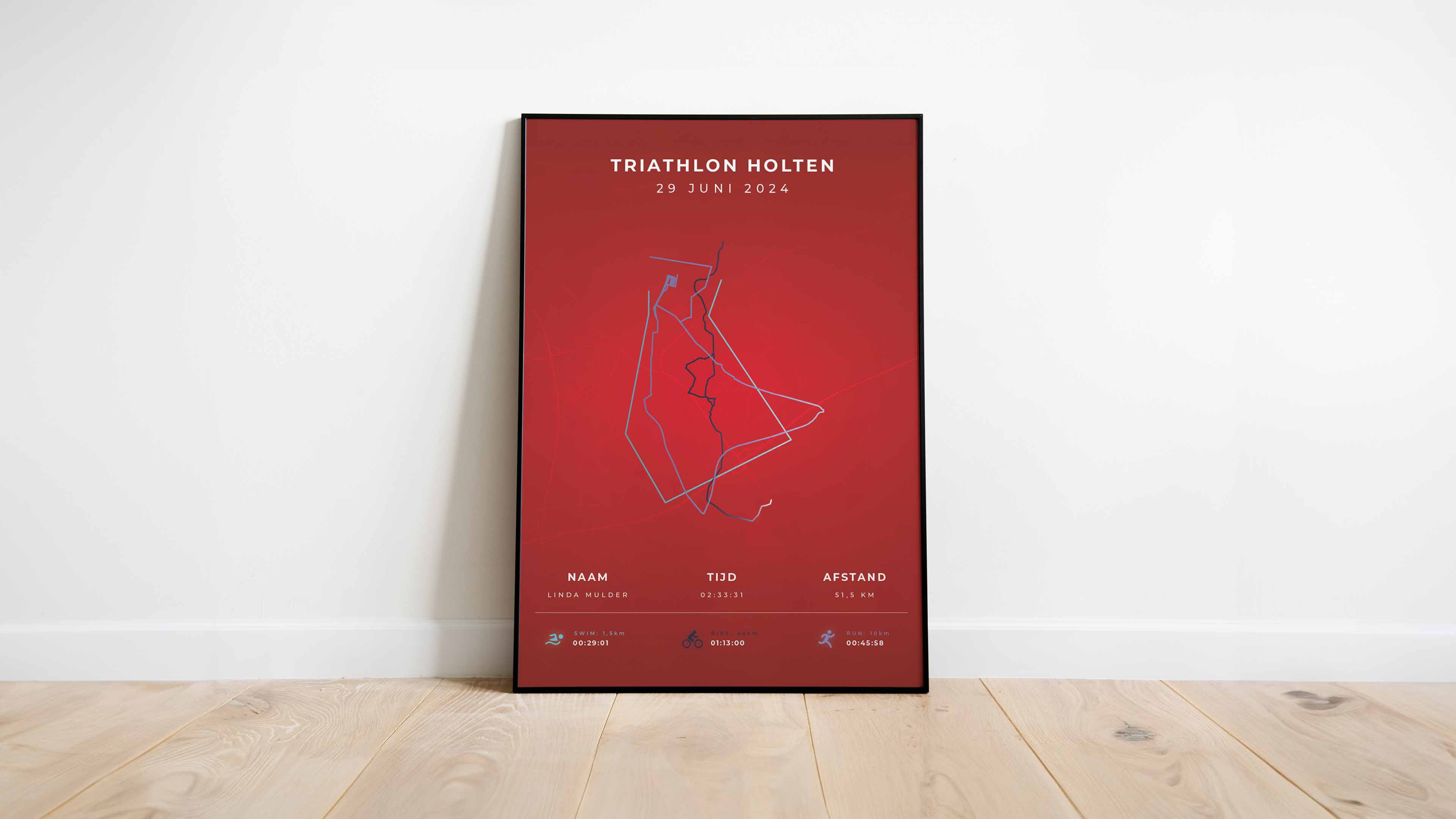 Triathlon Holten 2024 - Modern Citymap - Poster