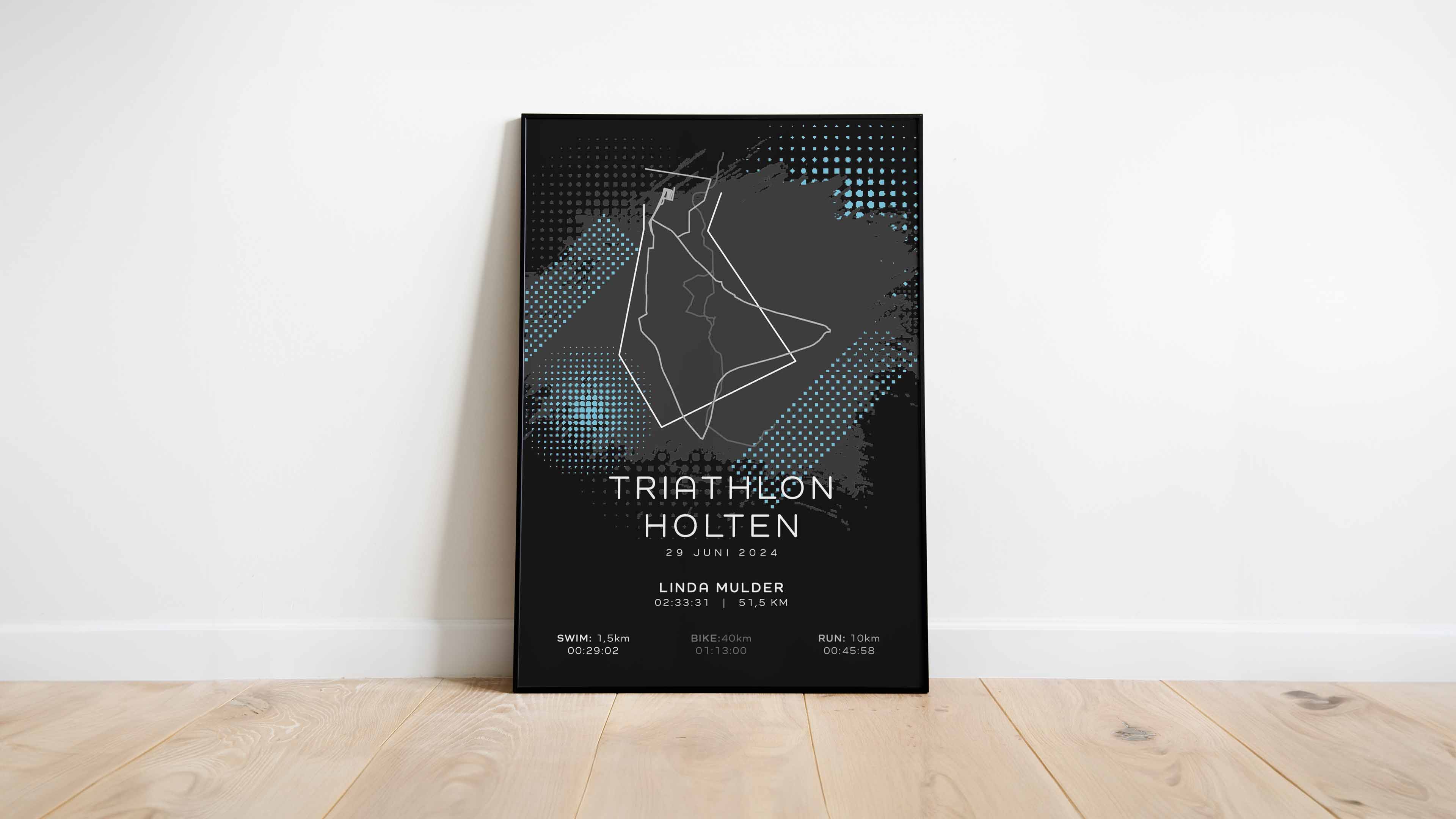 Triathlon Holten 2024 - Modern Dark - Poster