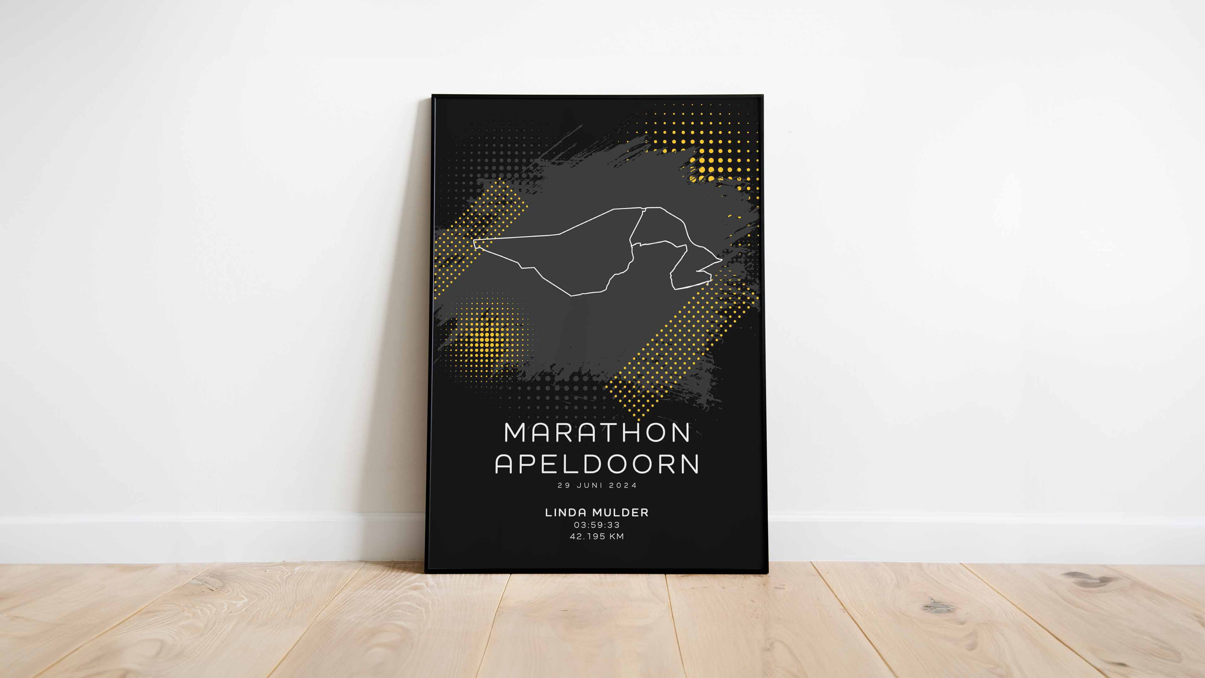 Marathon Apeldoorn - Modern Dark - Poster