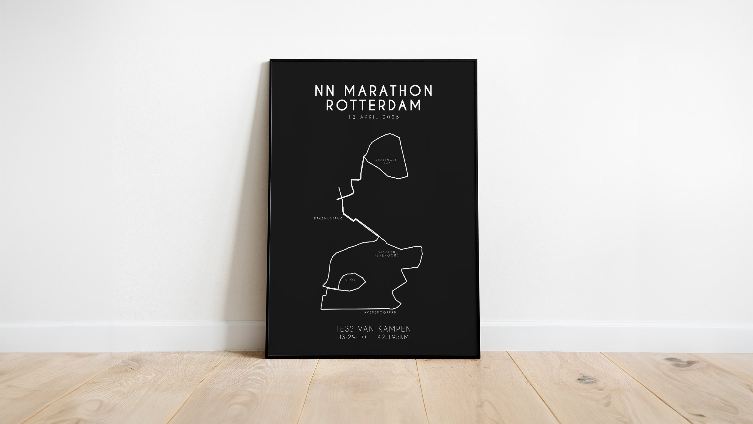 Marathon Rotterdam 2025 I Black Elegance I Poster