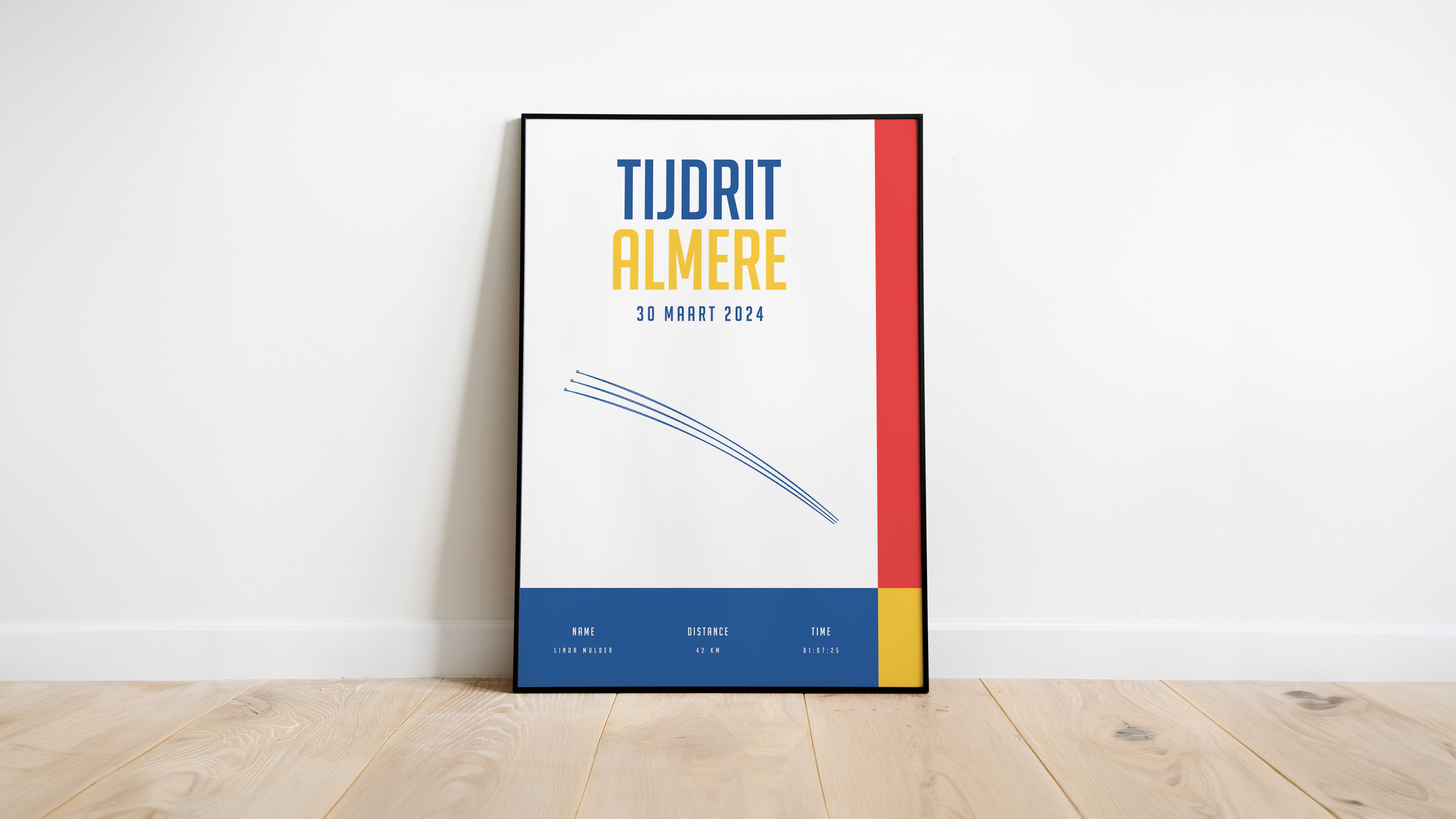 Tijdrit Almere 42KM - City Flag - Poster