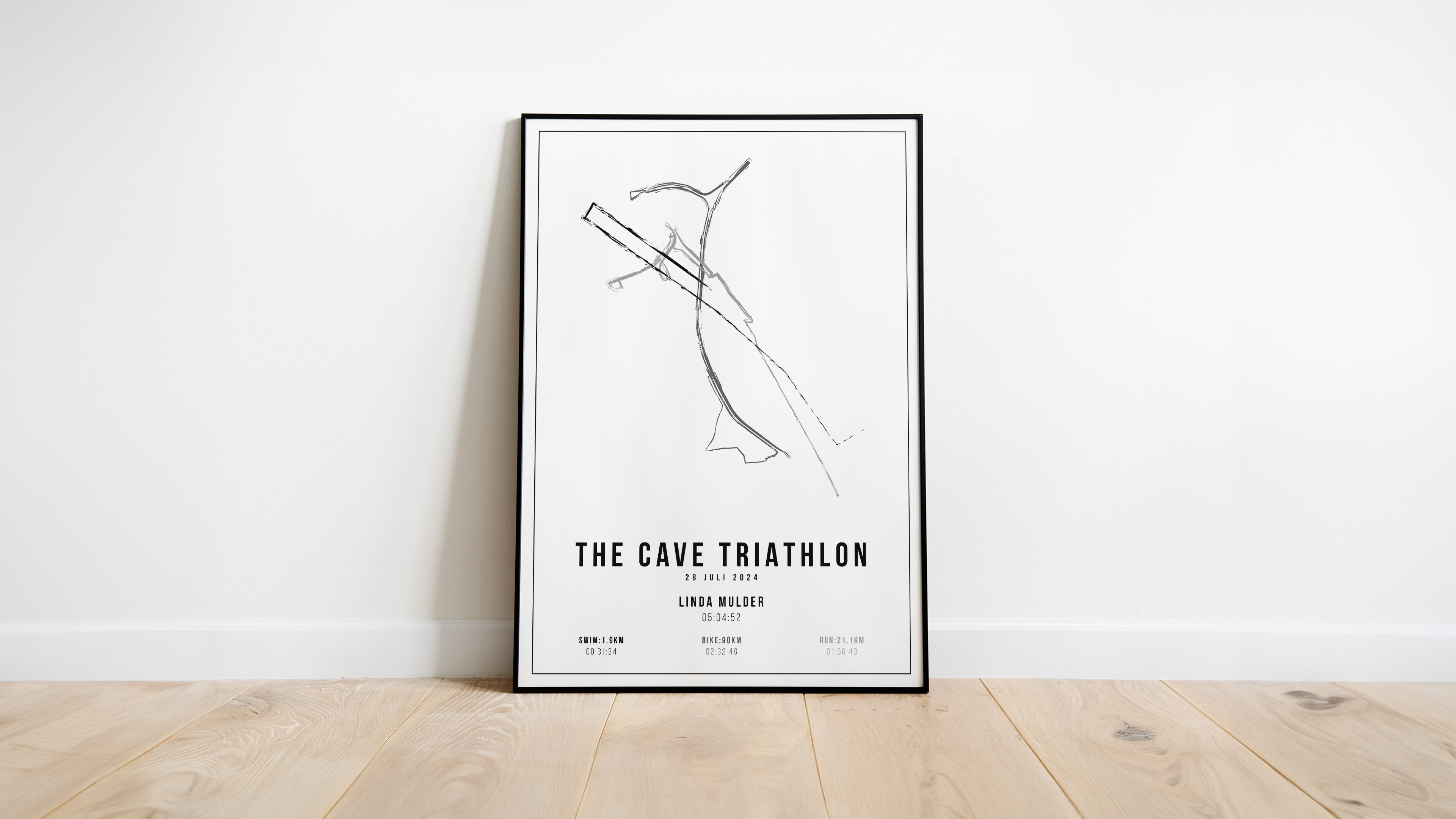 Cave Triathlon 2024 - Handmade Drawing - Poster