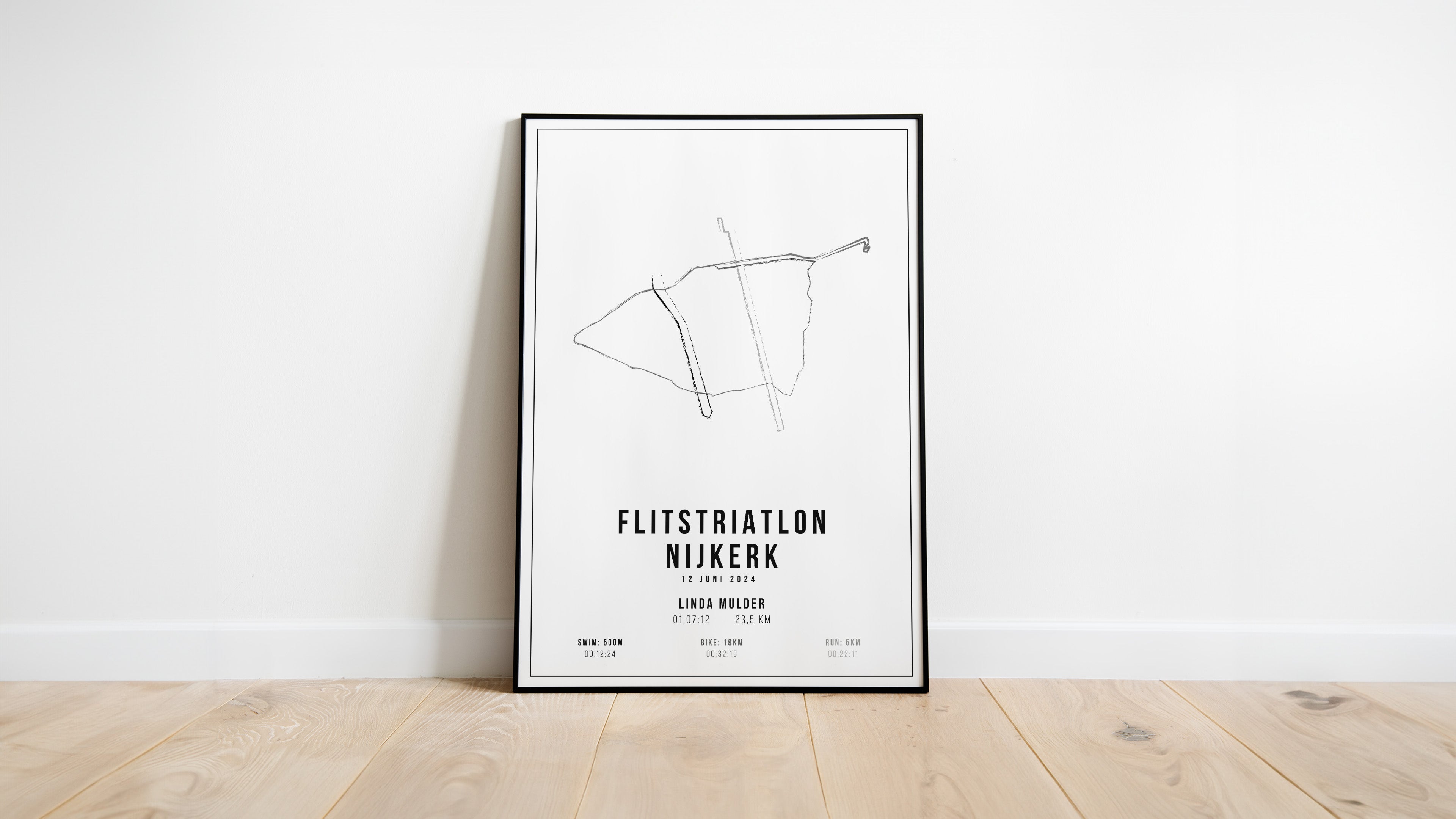 Flitstriatlon Nijkerk 2024 - Handmade Drawing - Poster