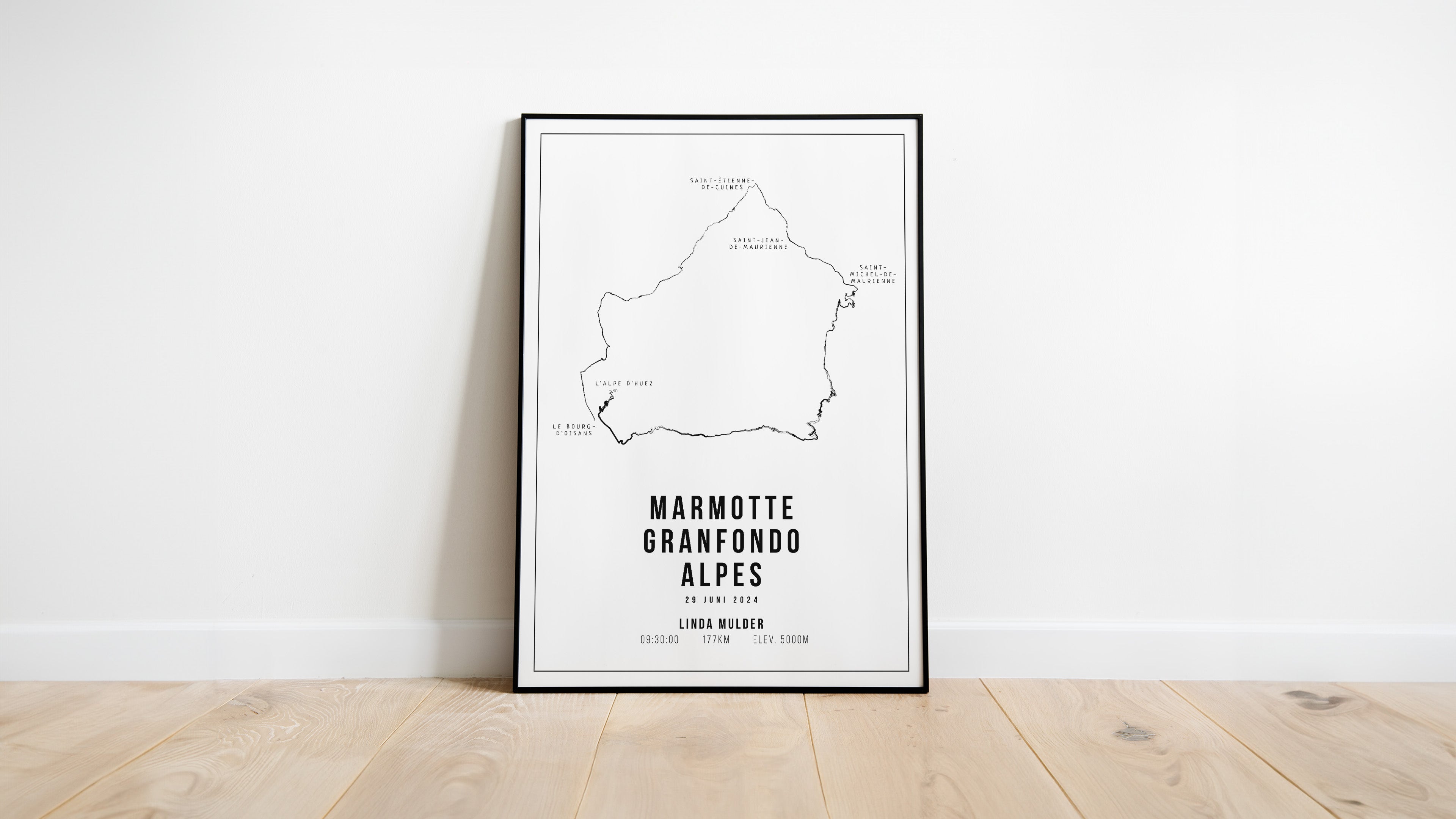 Marmotte Granfondo Alpes 2024 - Handmade Drawing - Poster