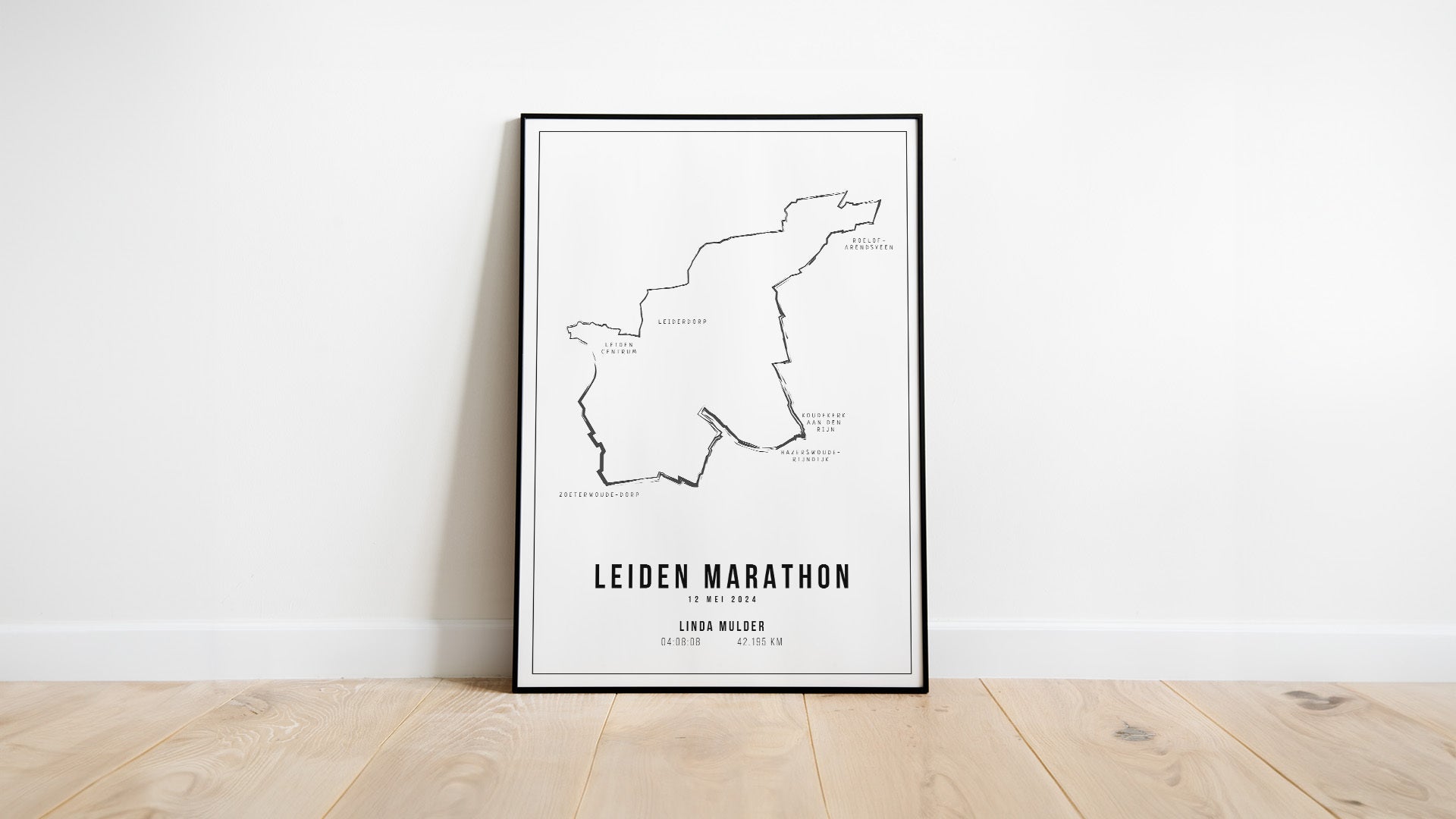 Leiden Marathon - Handmade Drawing - Poster