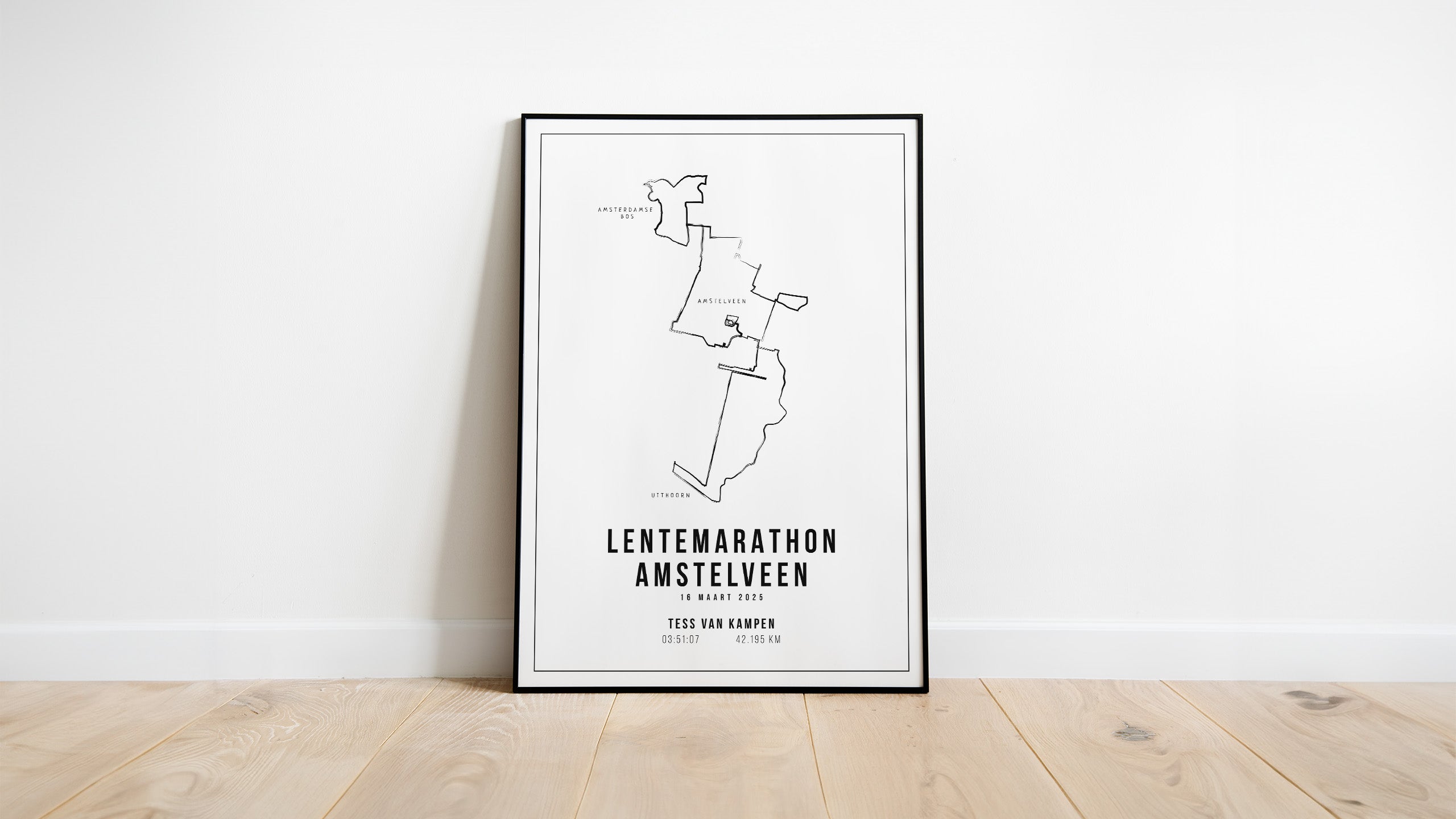 Lentemarathon Amstelveen 2025 I Handmade Drawing I Poster