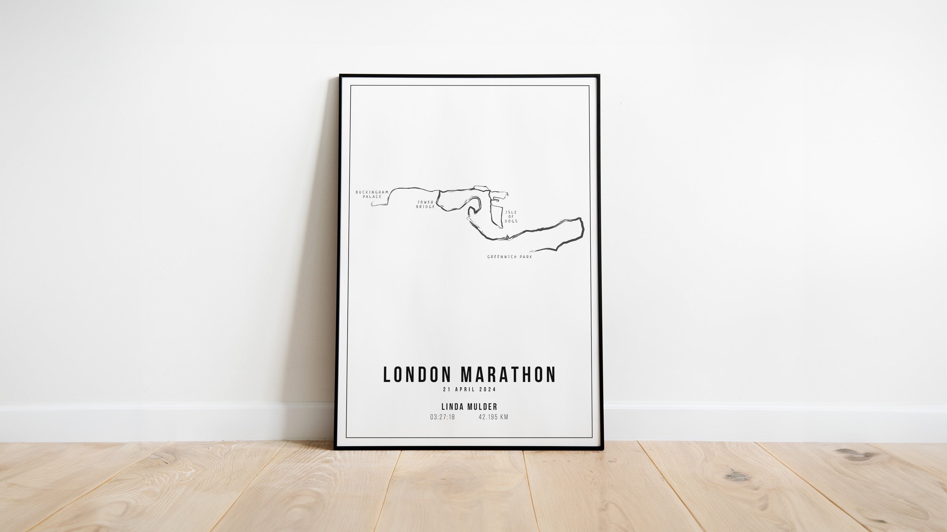 London Marathon 2024 - Handmade Drawing - Poster