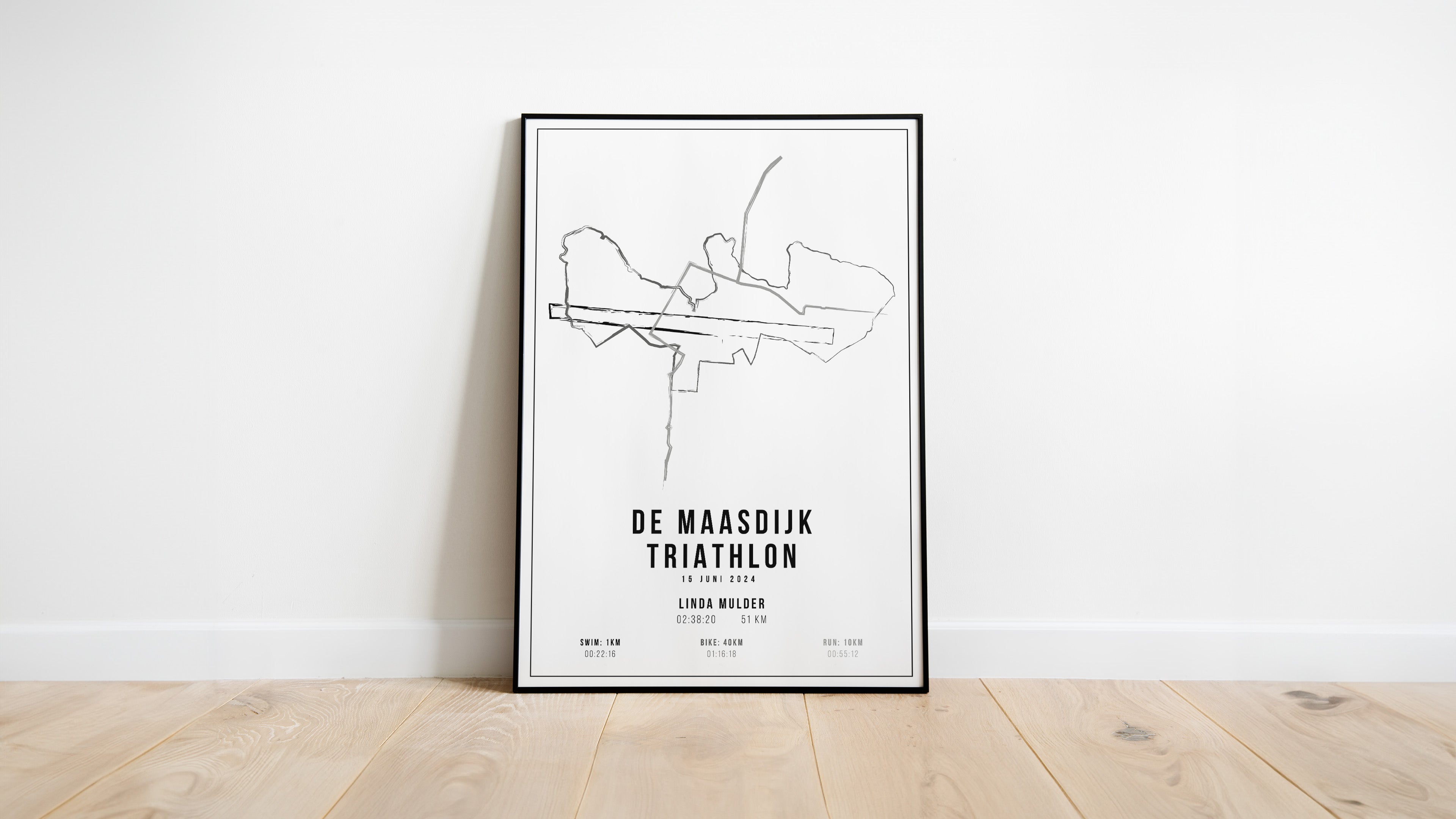 Maasdijk Triathlon - Handmade Drawing - Poster