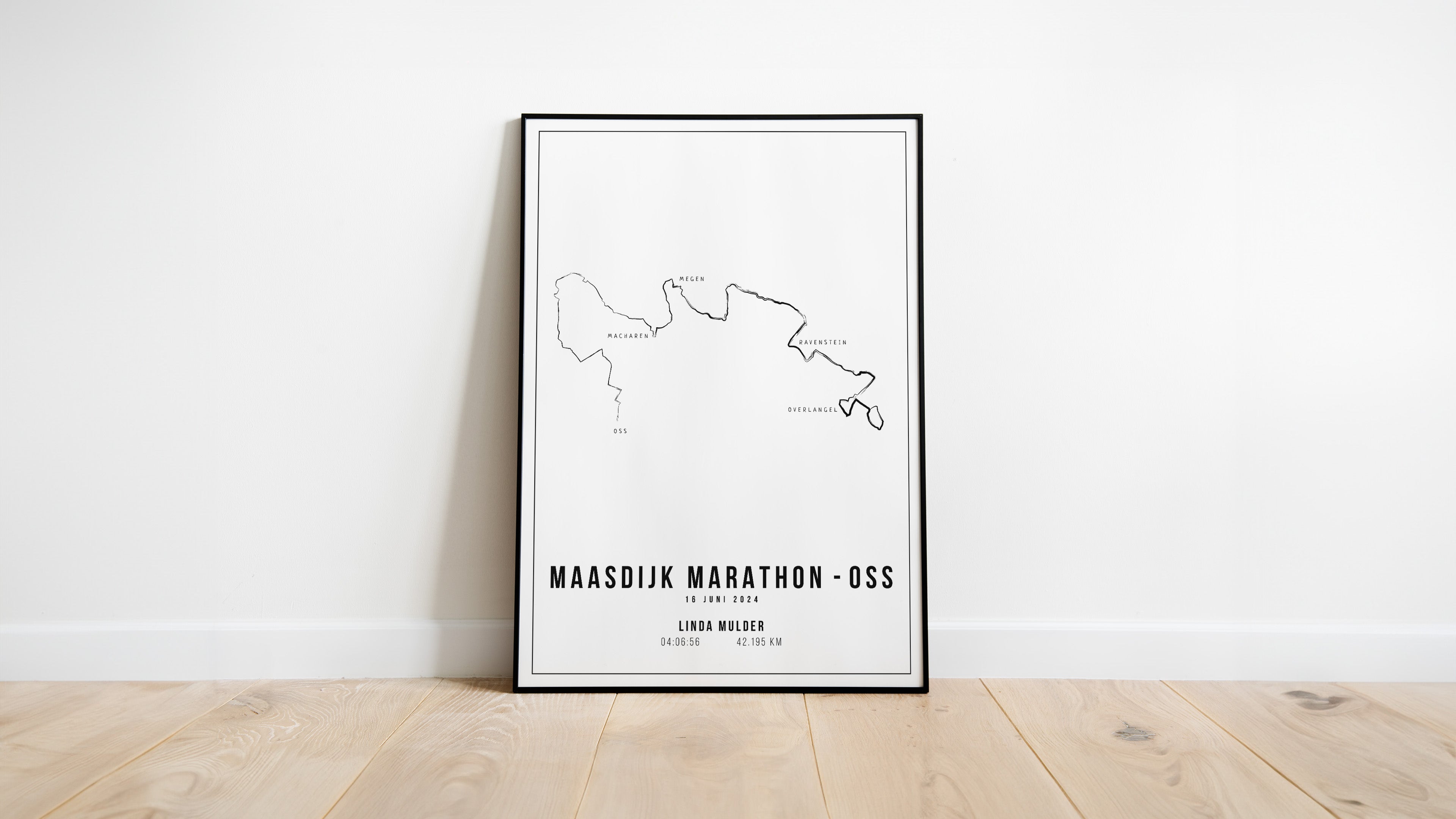 Maasdijk Marathon - Oss 2024 I Handmade Drawing - Poster