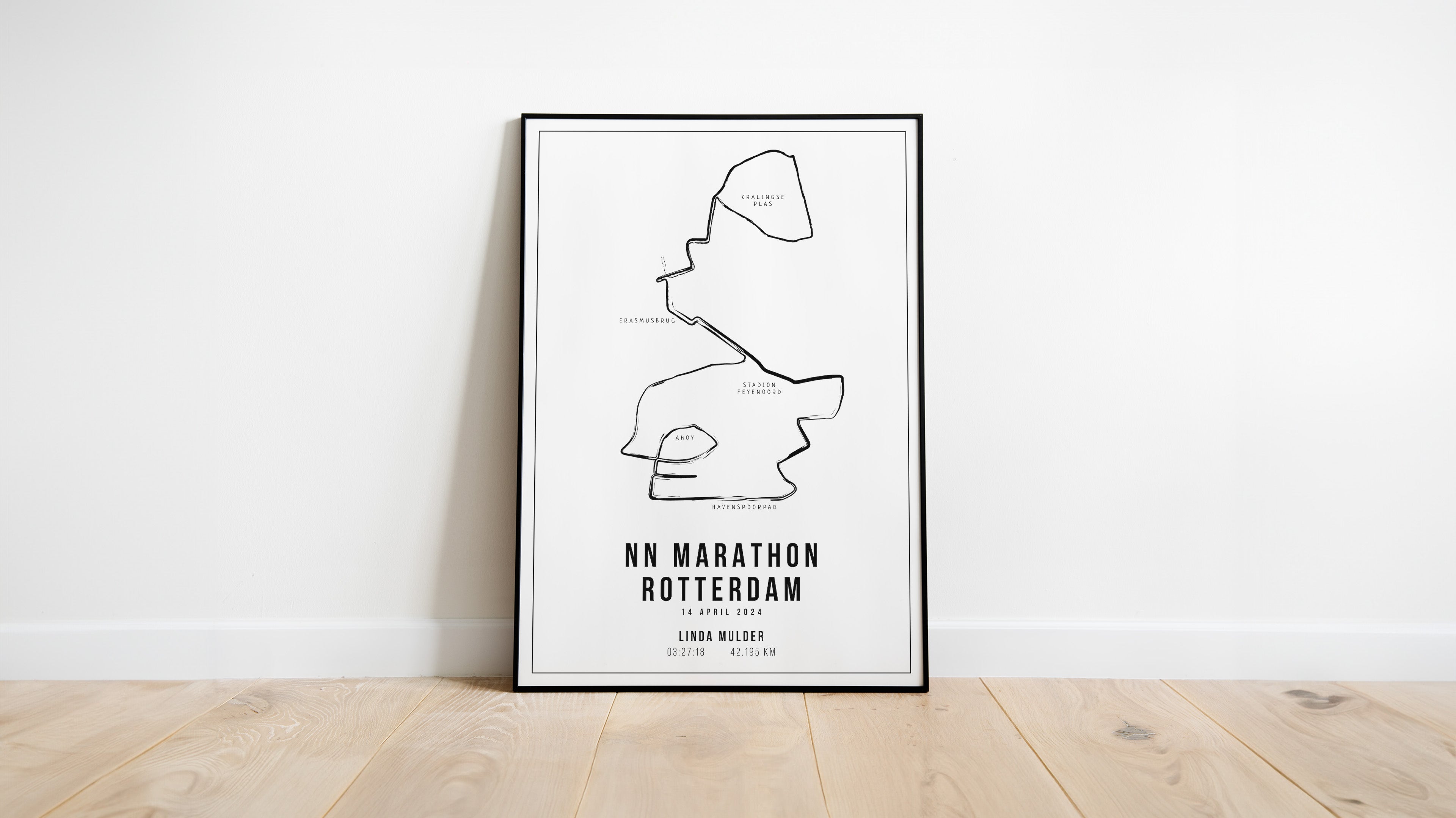 Marathon Rotterdam 2024 - Handmade Drawing - Poster
