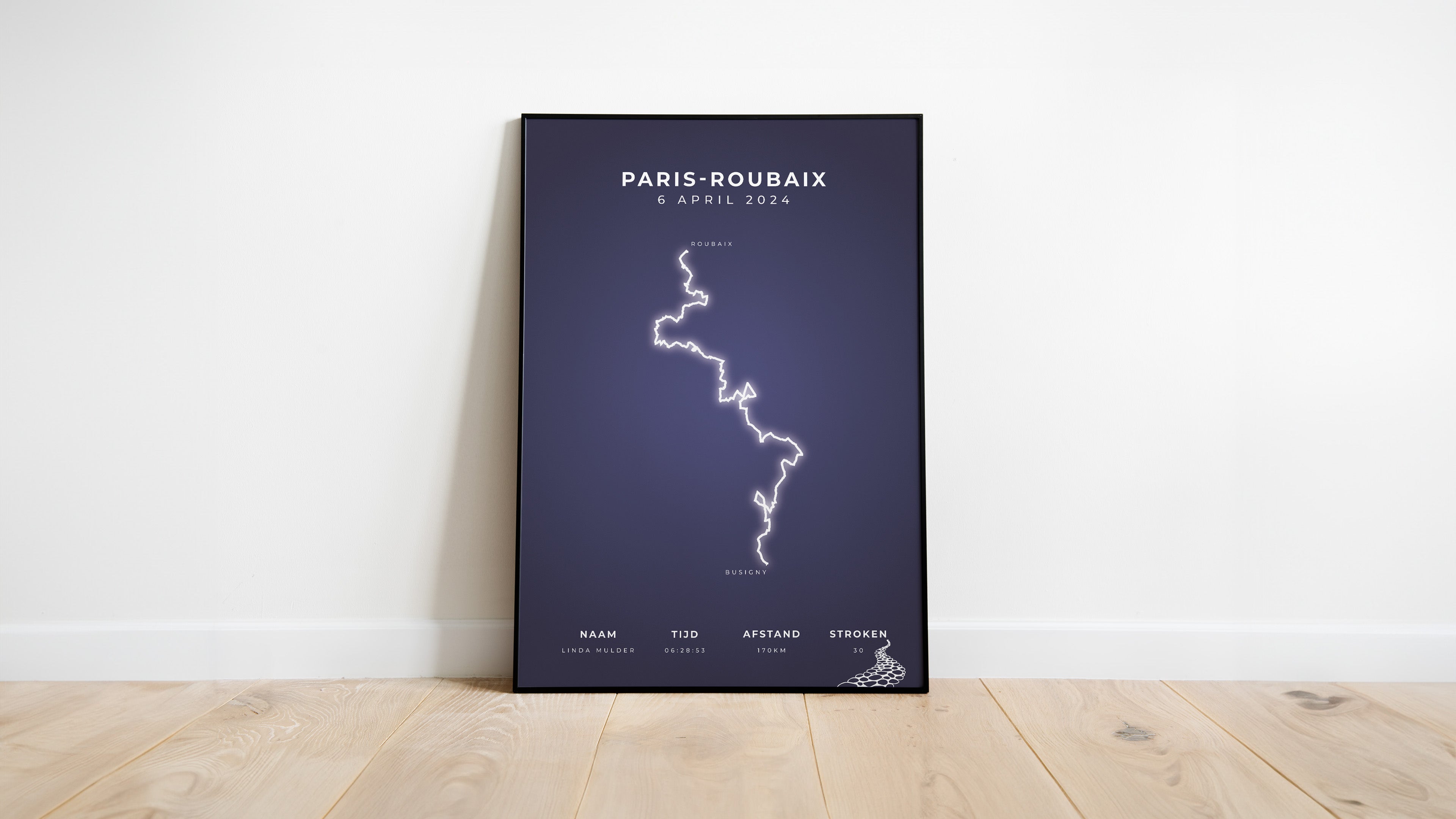 Paris-Roubaix 170KM - Modern Citymap - Poster