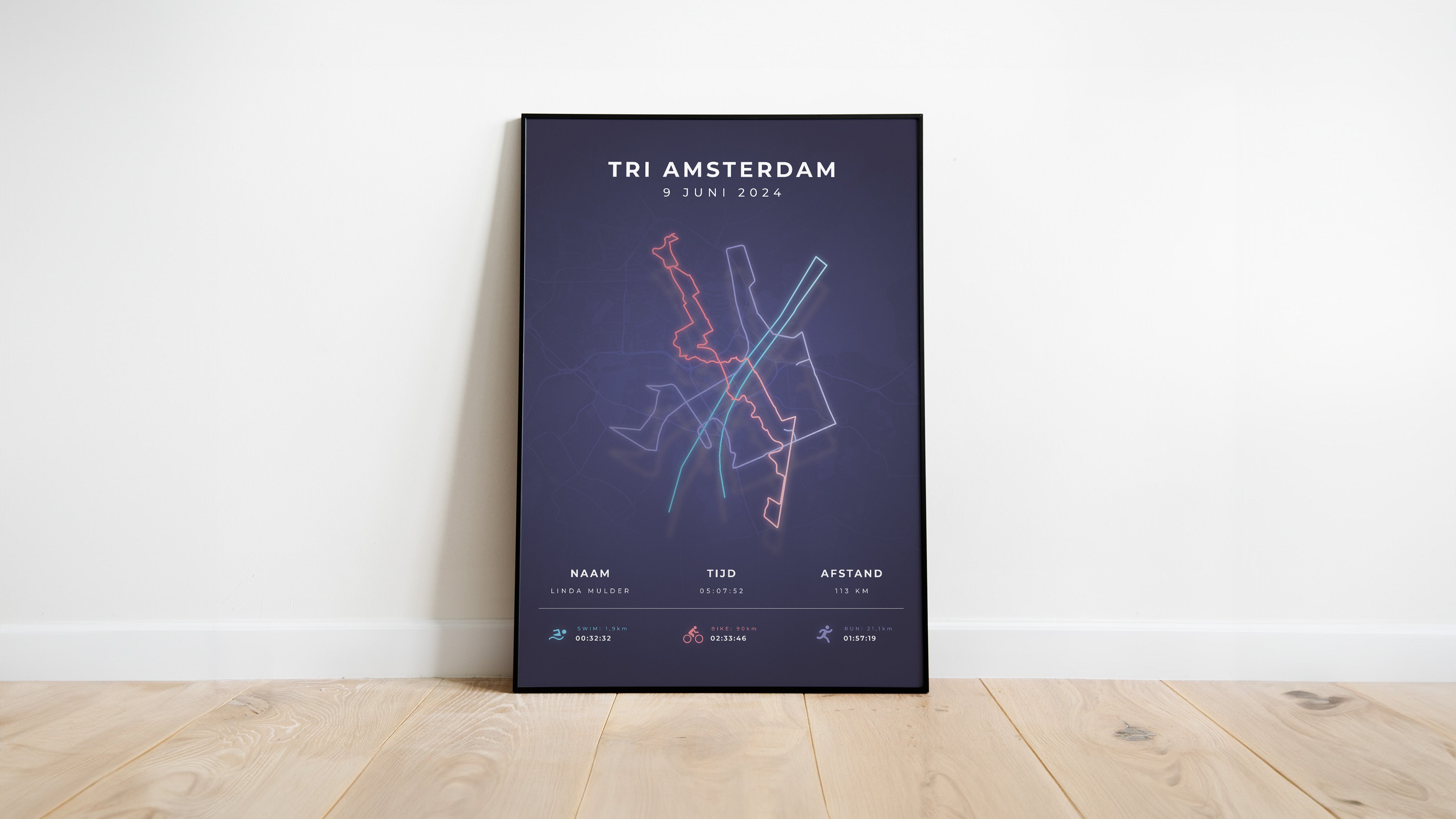 Tri Amsterdam 2025 I Modern Citymap I Poster