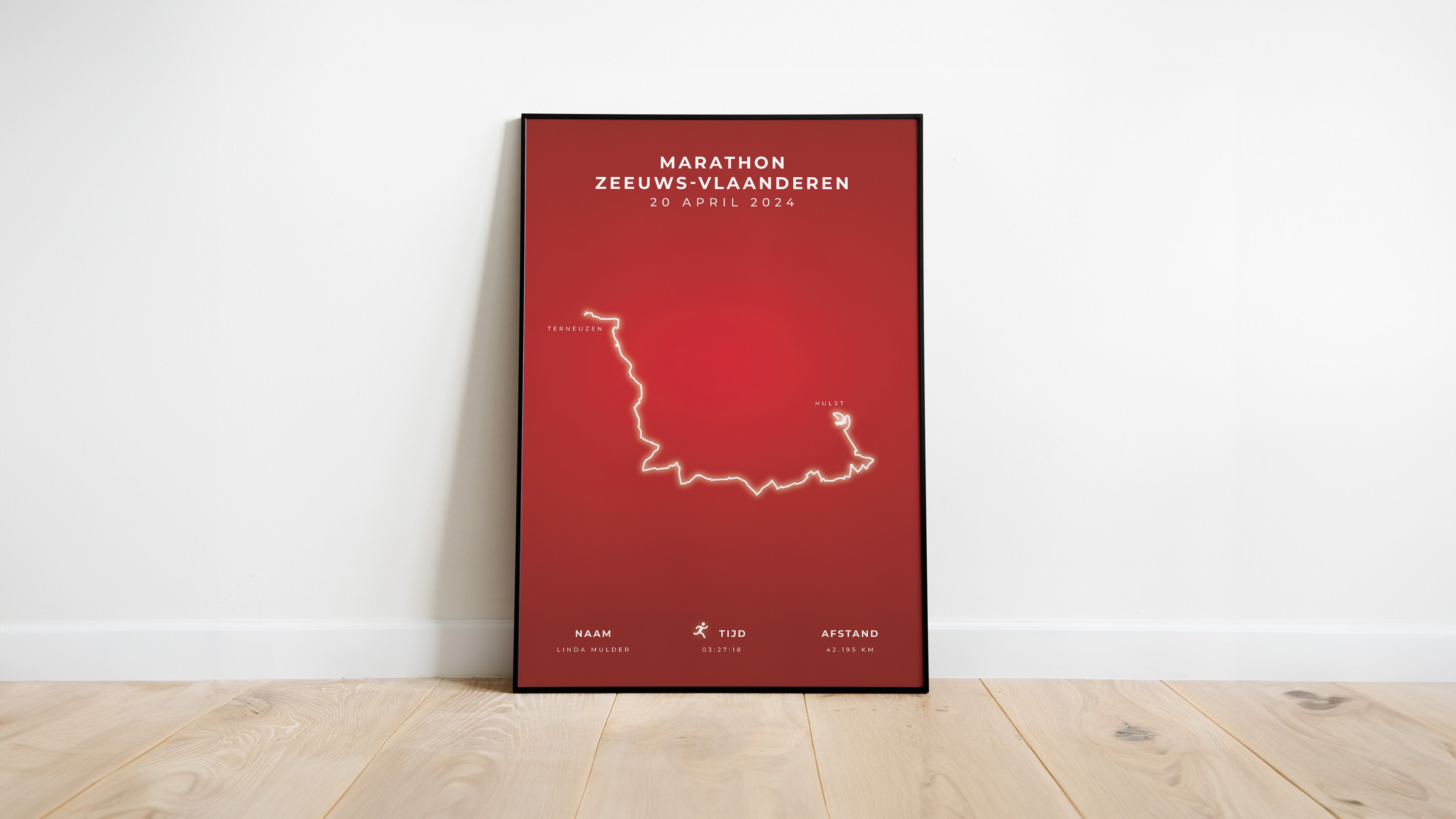 Marathon Zeeuws-Vlaanderen - Modern Citymap - Poster