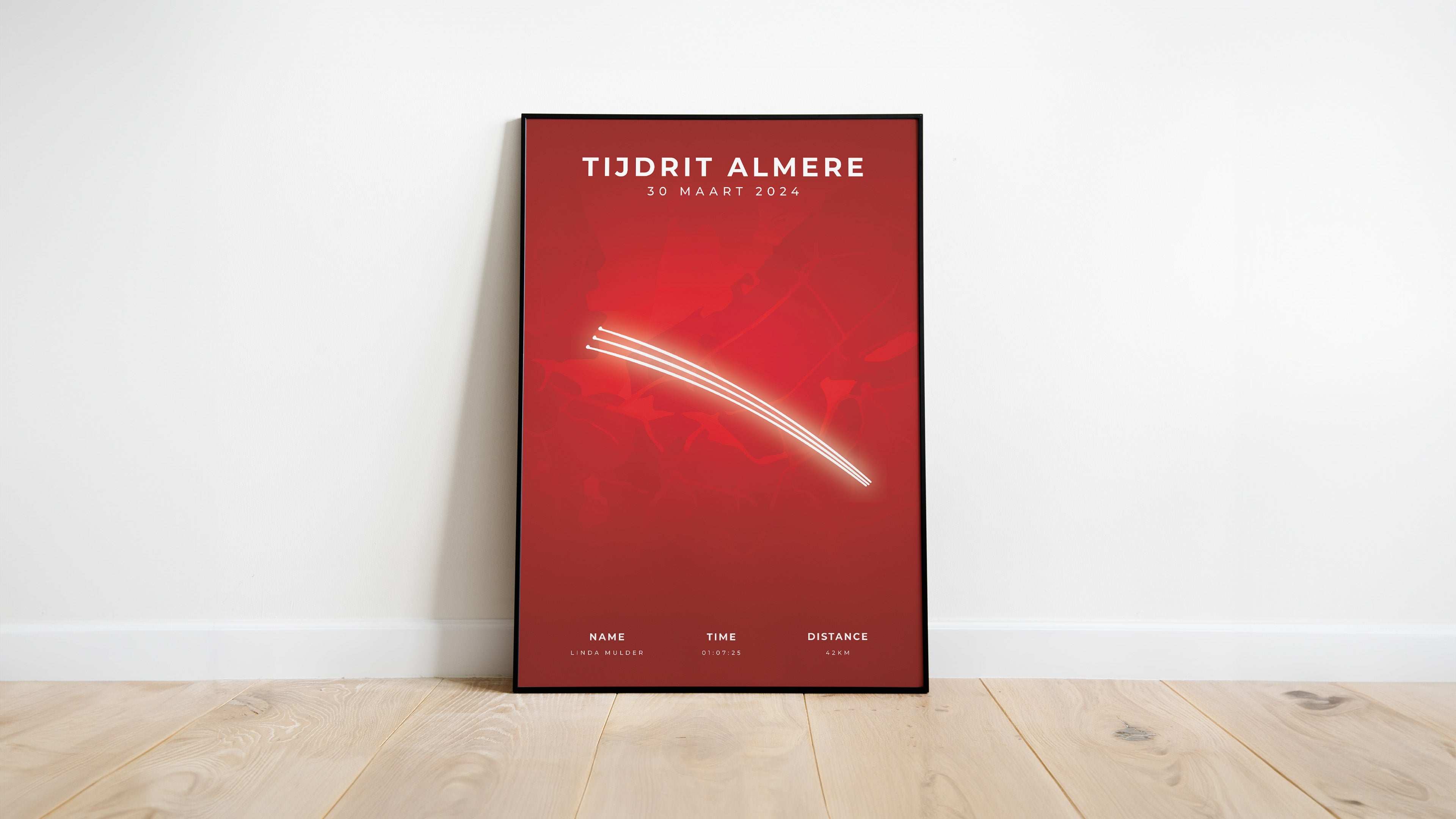 Tijdrit Almere 42KM - Modern Citymap - Poster
