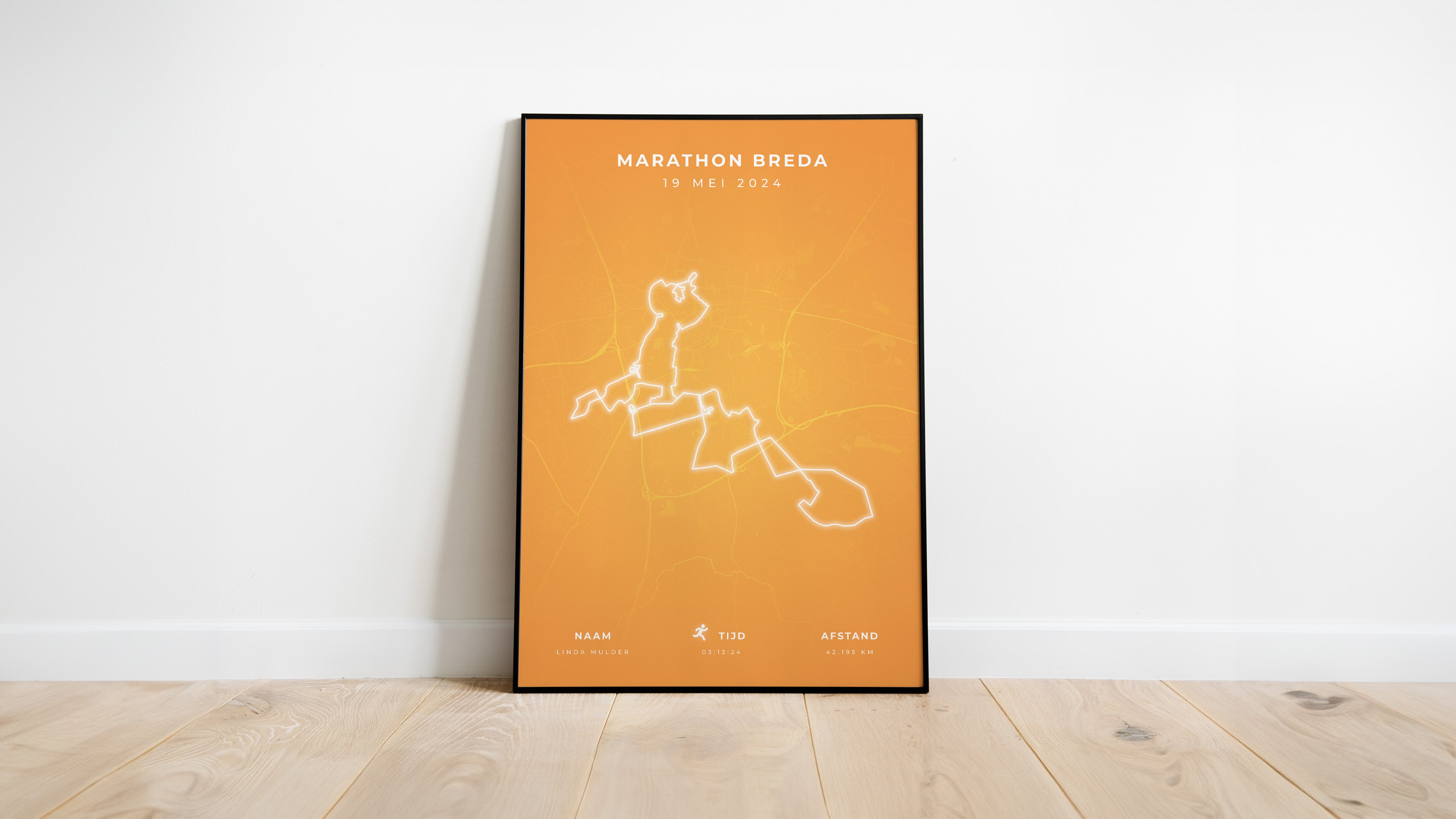 Marathon Breda 2024 - Modern Citymap - Poster