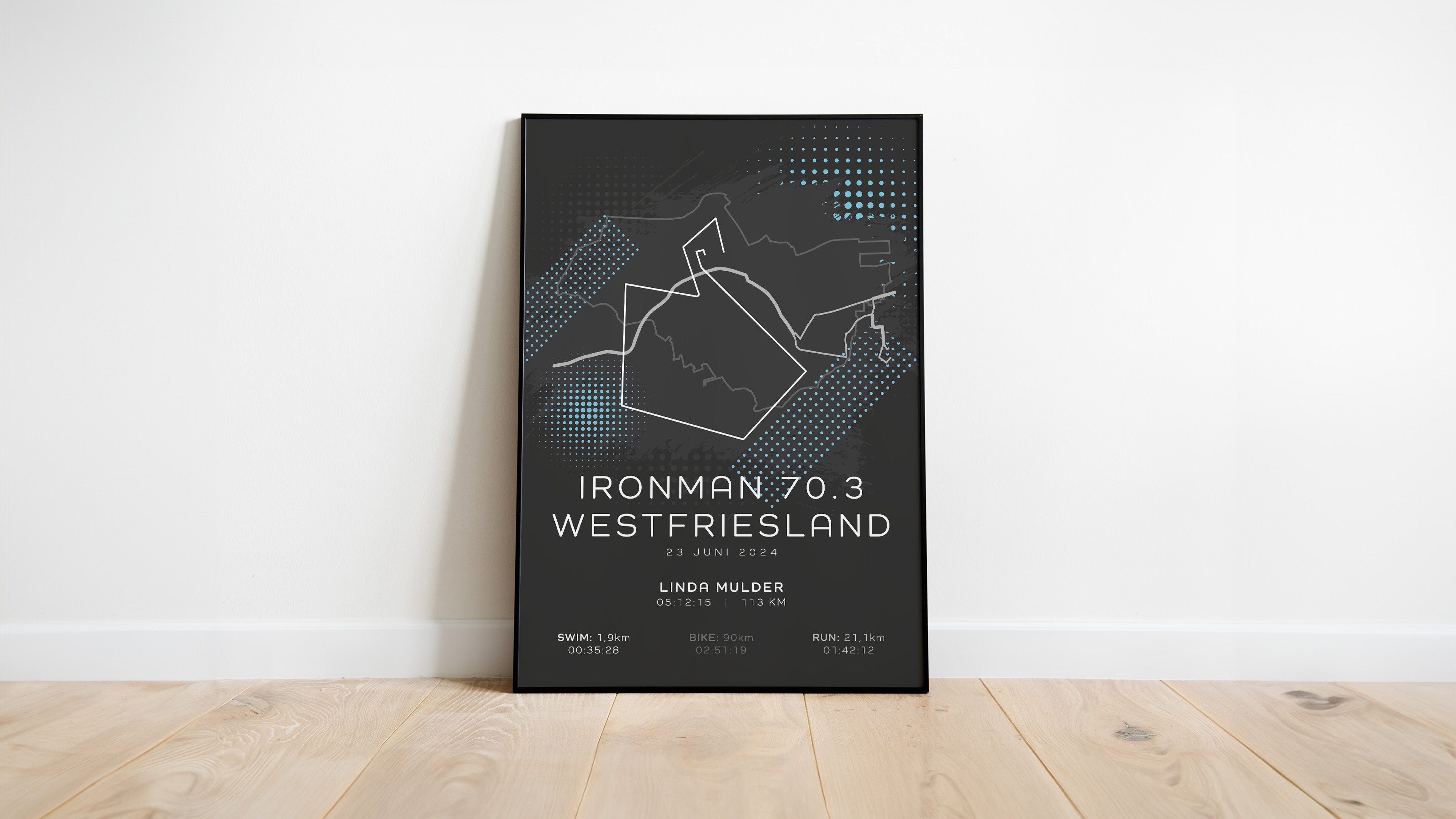 Ironman 70.3 Westfriesland 2025 I Modern Dark I Poster