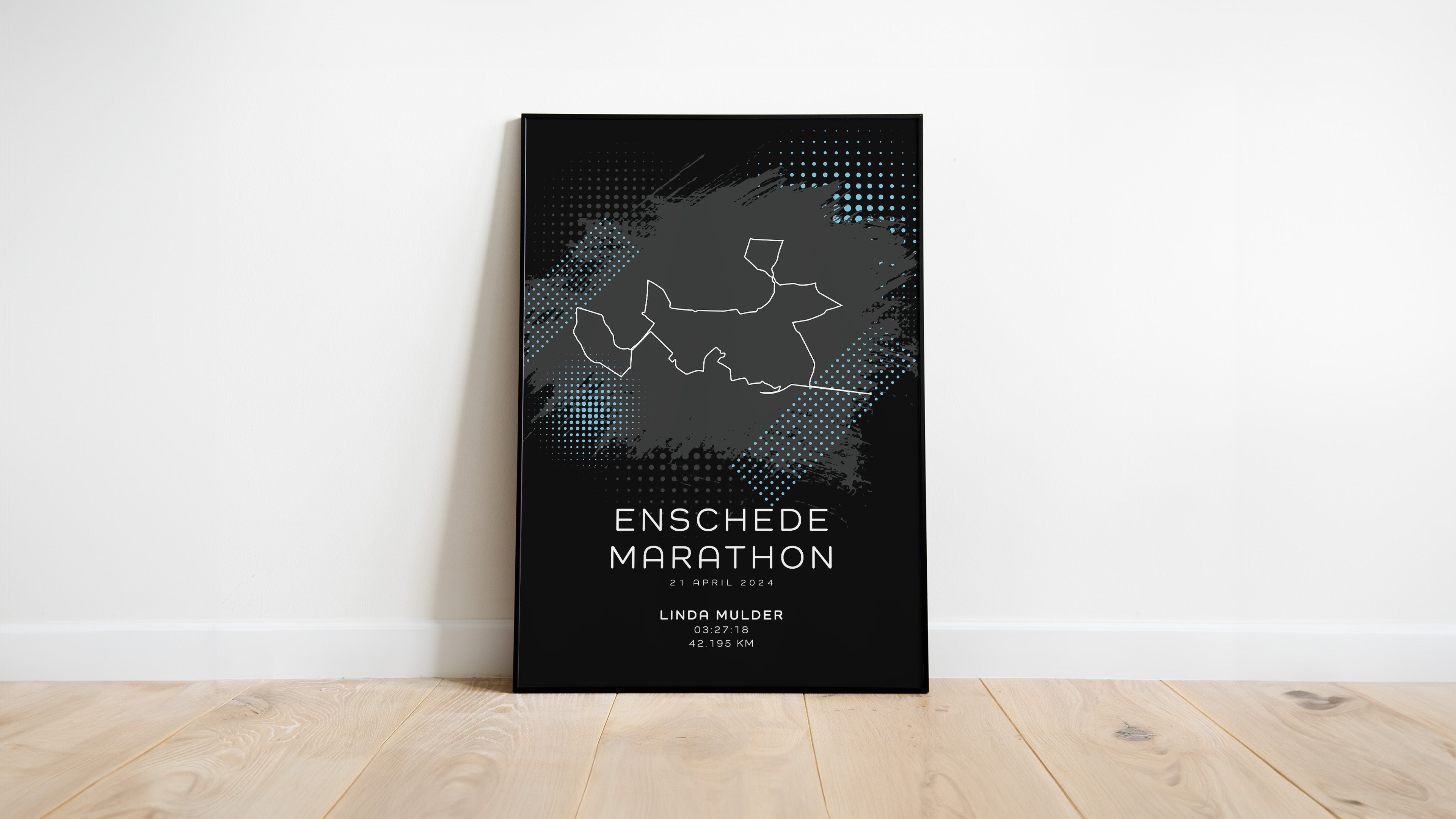 Enschede Marathon 2024 - Modern Dark - Poster