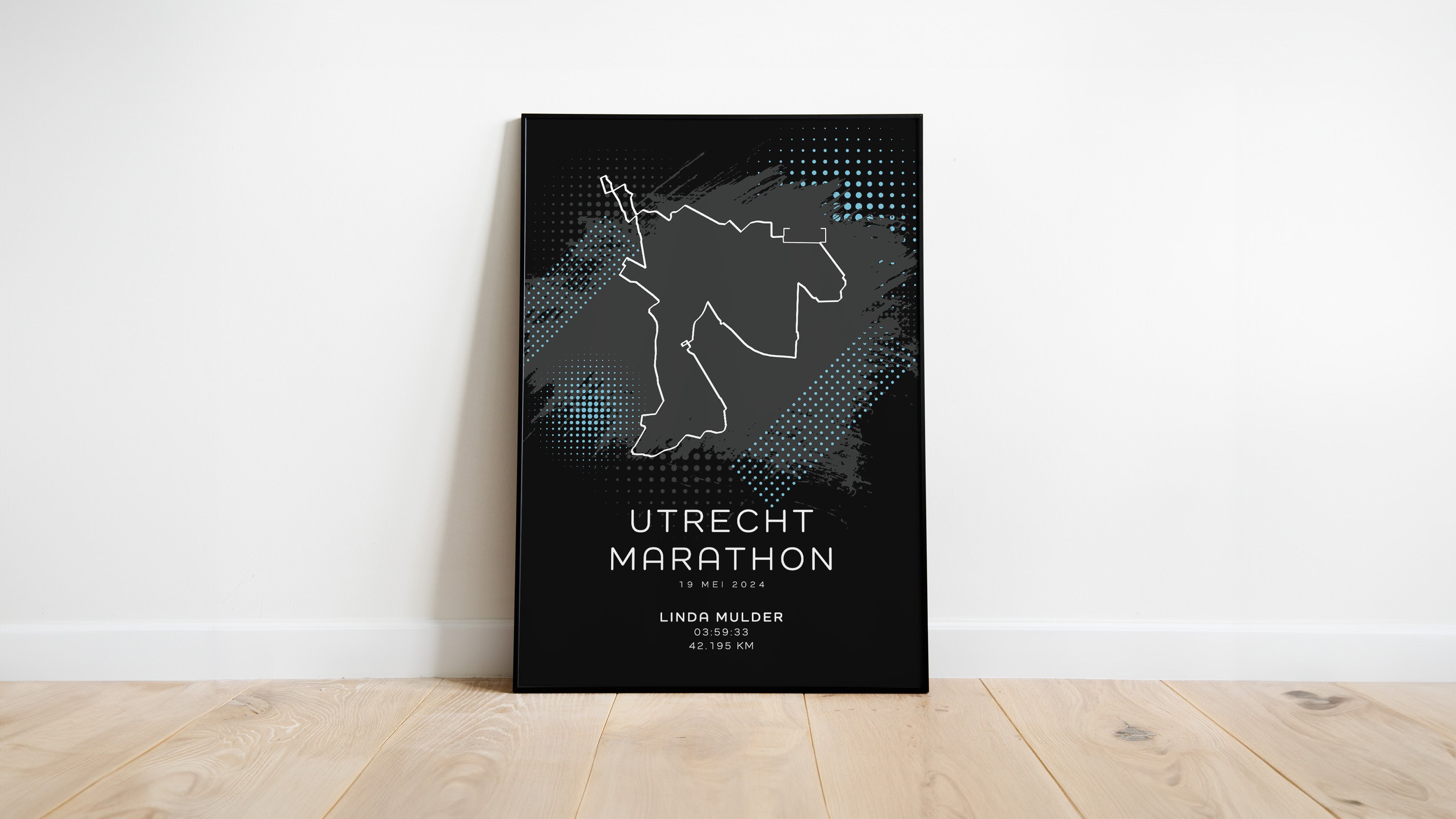 Utrecht Marathon 2024 - Modern Dark - Poster