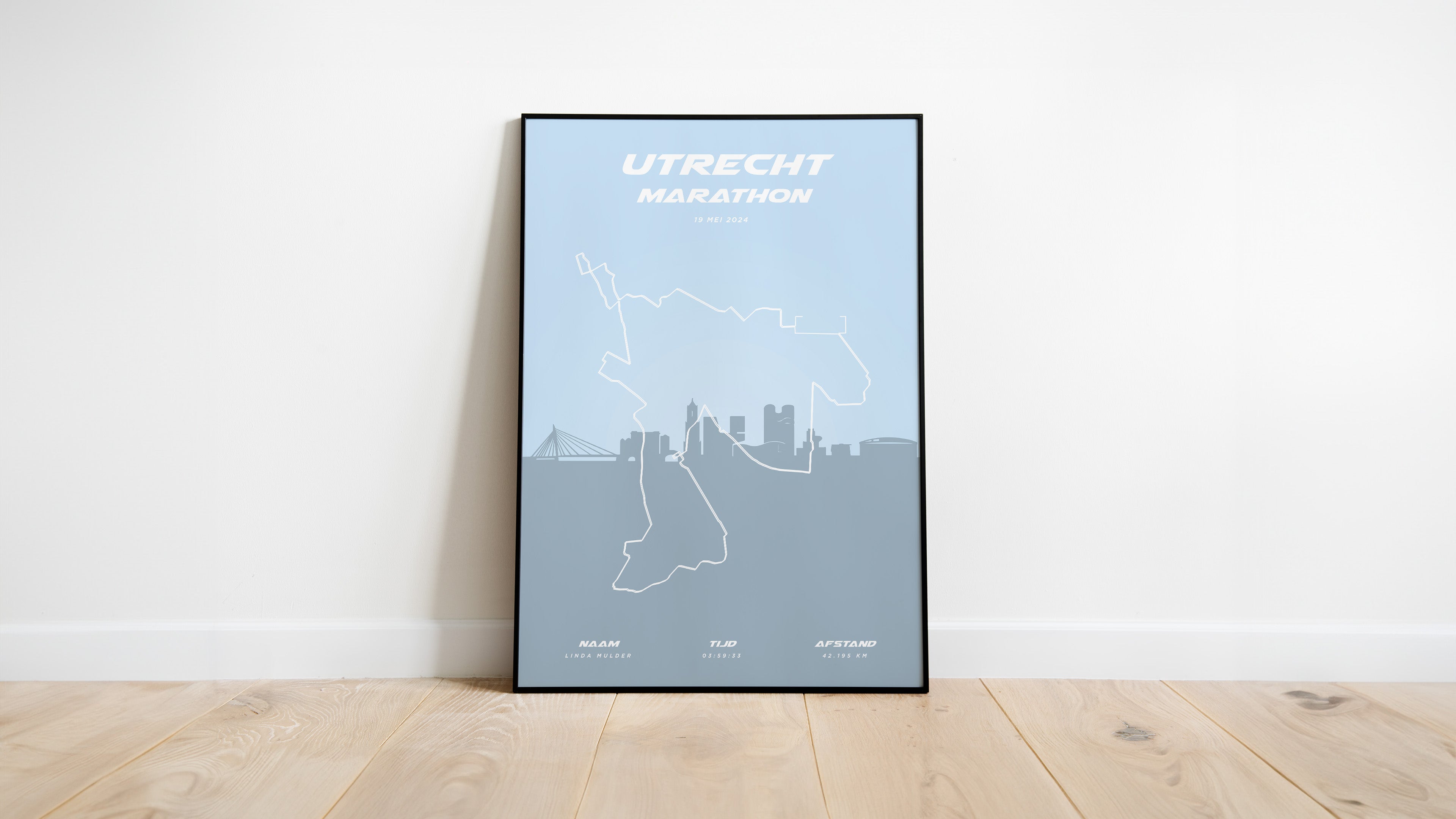Utrecht Marathon 2024 - Pastel Skyline - Poster