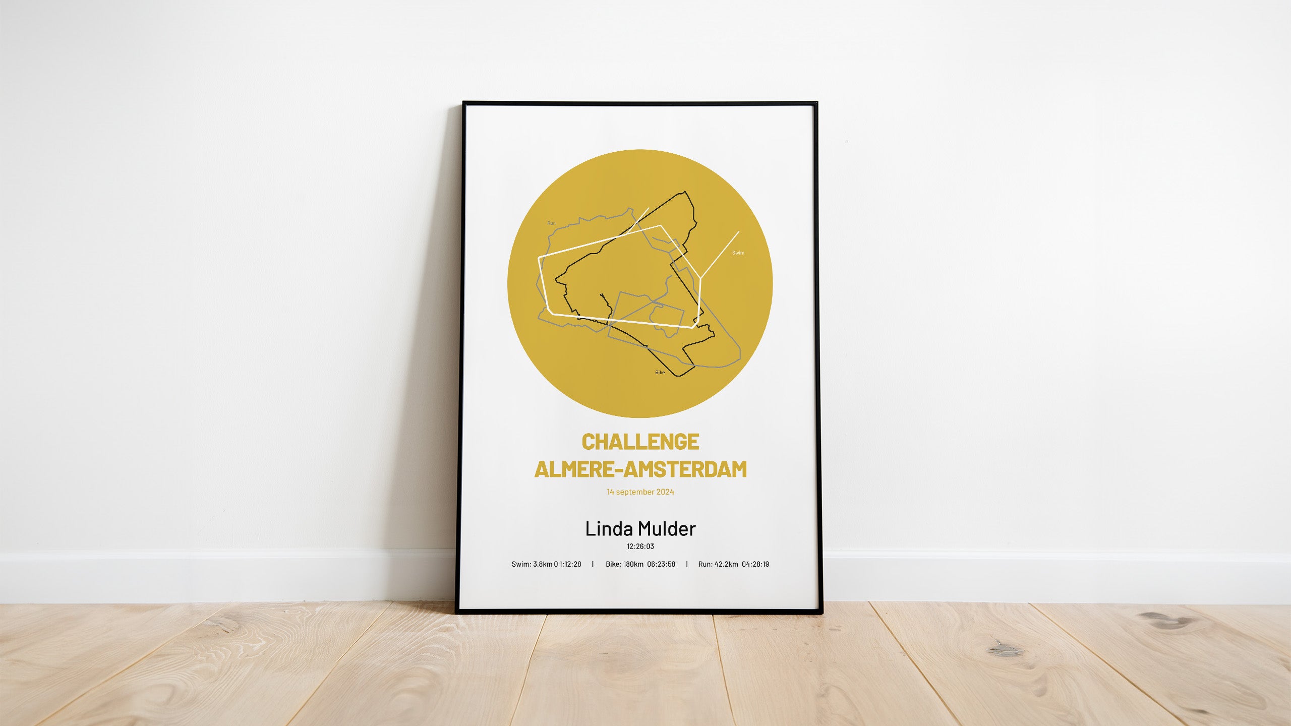 Poster met naam I Challenge Almere-Amsterdam 2024 I Simply Stylish