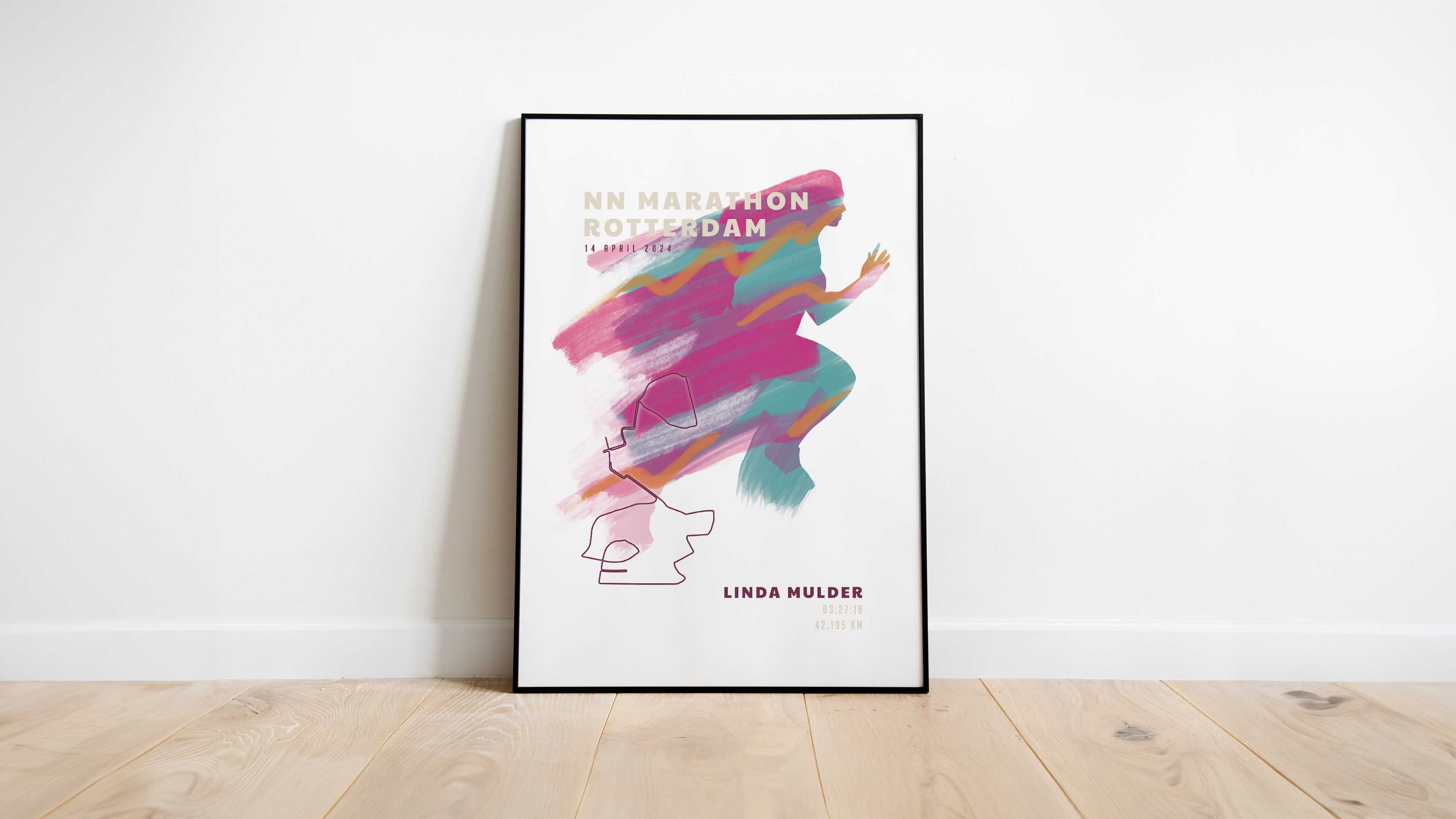Marathon Rotterdam 2024 - Sportive Art - Poster