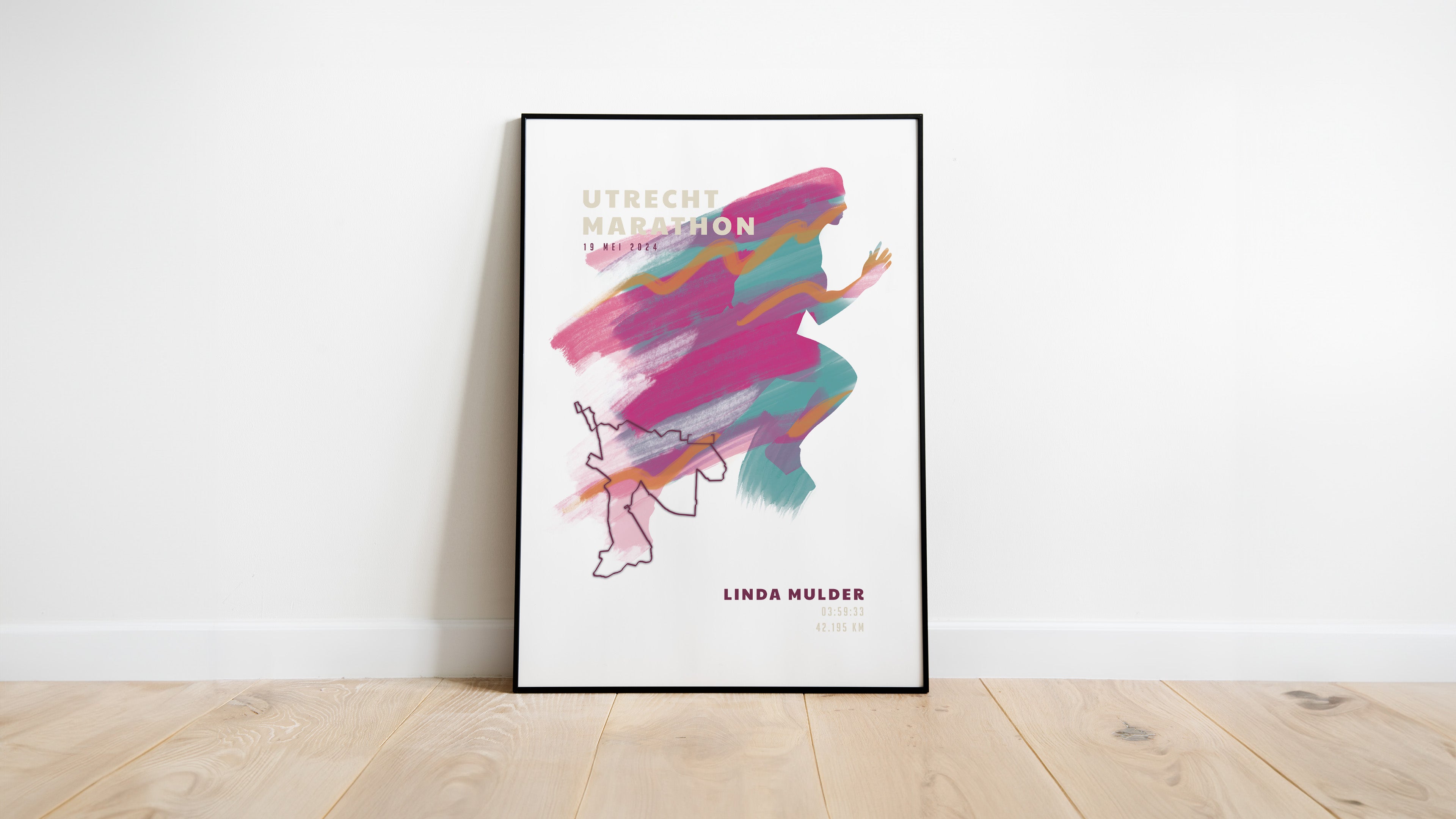 Utrecht Marathon 2024 - Sportive Art - Poster