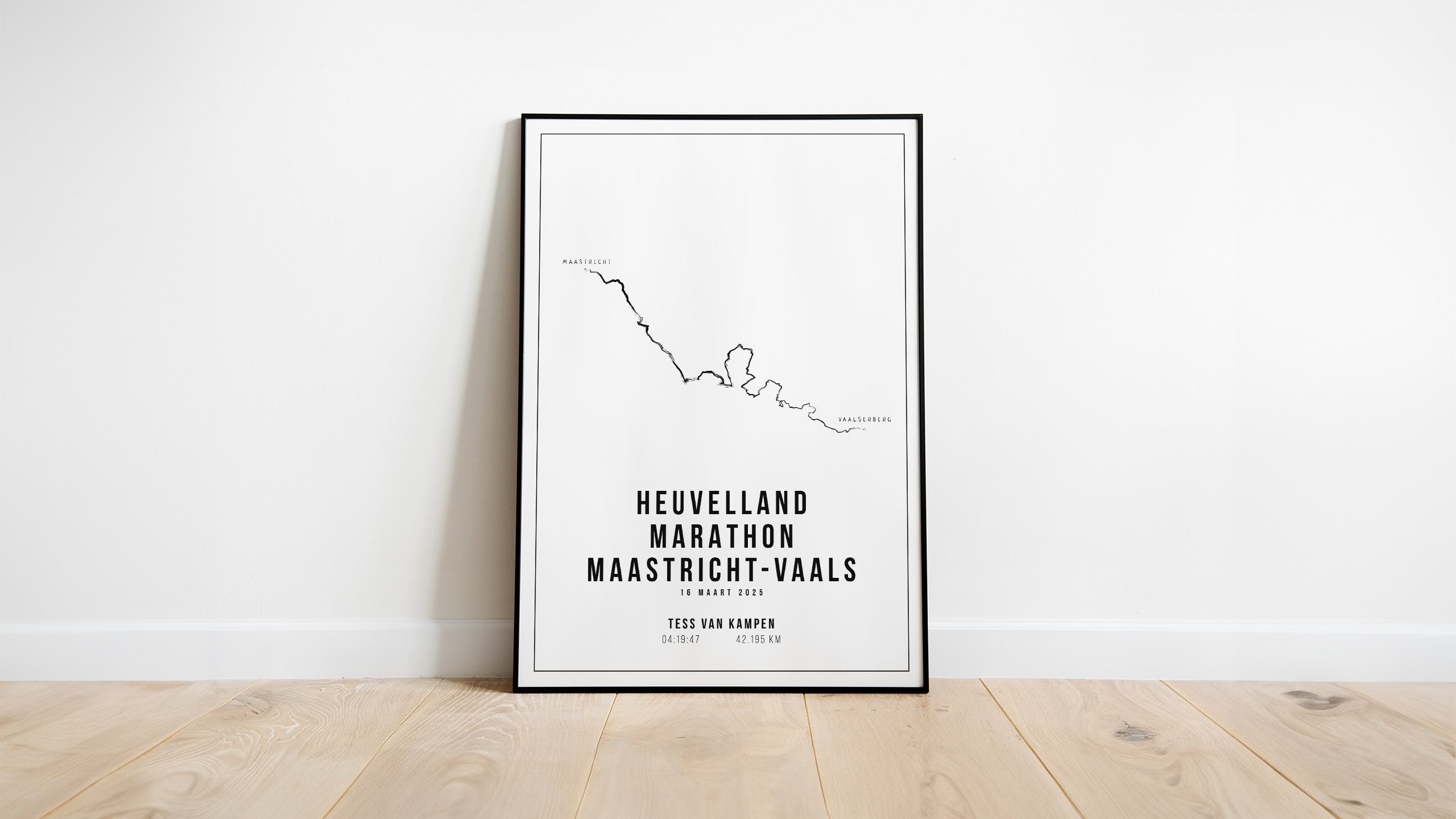 Heuvelland Marathon Maastricht Vaals I Handmade Drawing I Poster