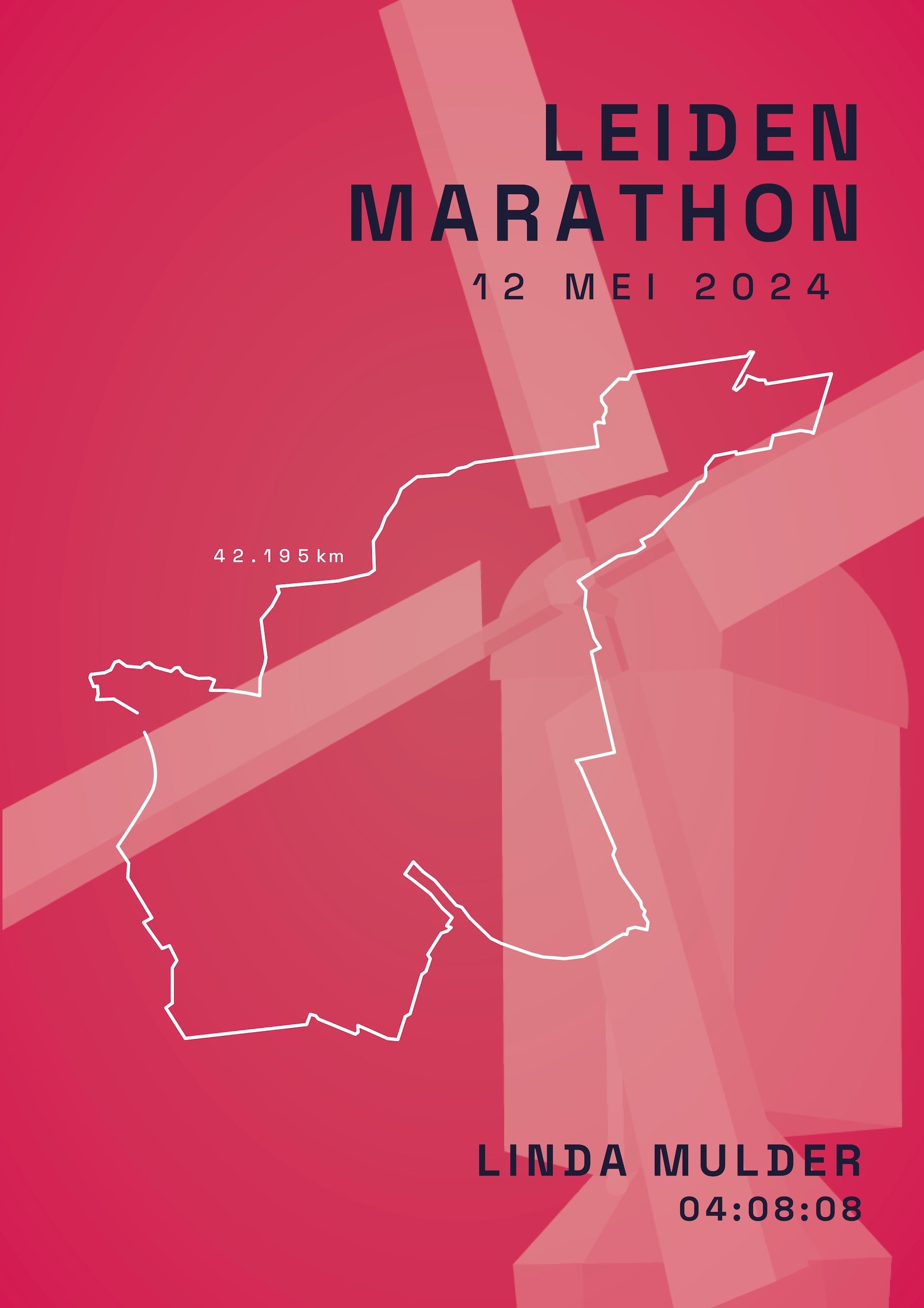 Leiden Marathon - Active Icon - Poster