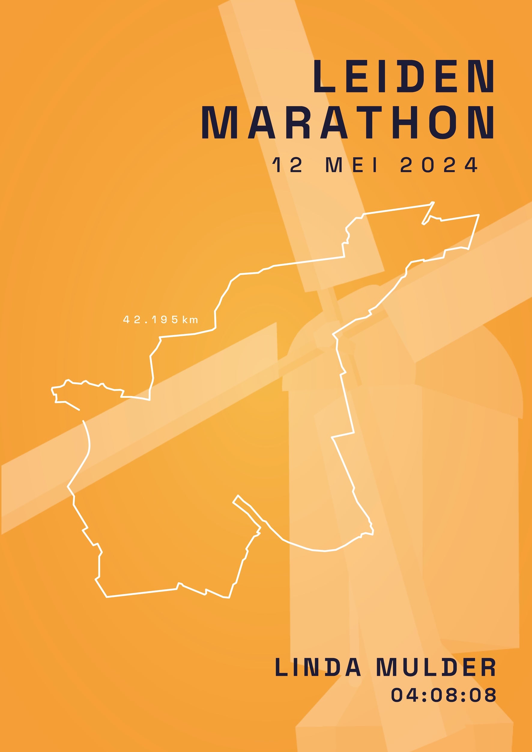 Leiden Marathon - Active Icon - Poster