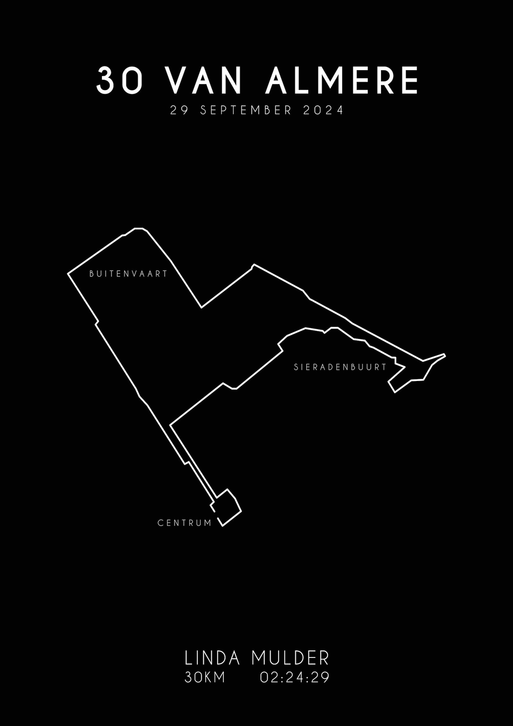 De 30 van Almere 2024 I Black Elegance I Poster