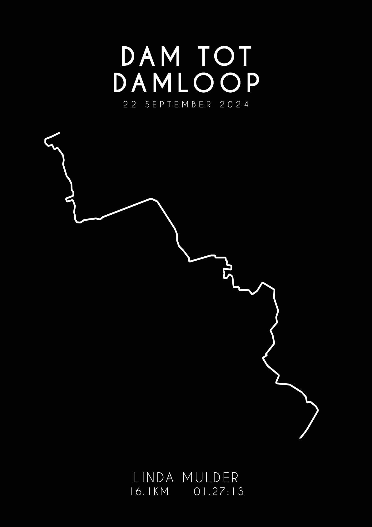 Dam tot Damloop 2025 I Black Elegance I Poster