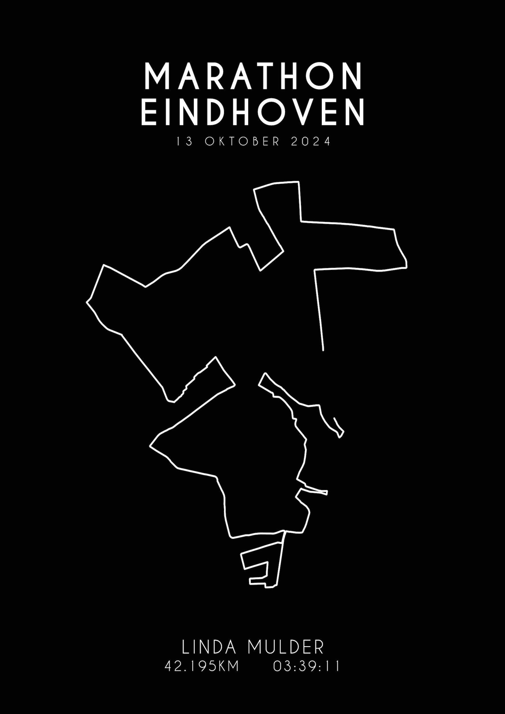Marathon Eindhoven I Black Elegance I Poster