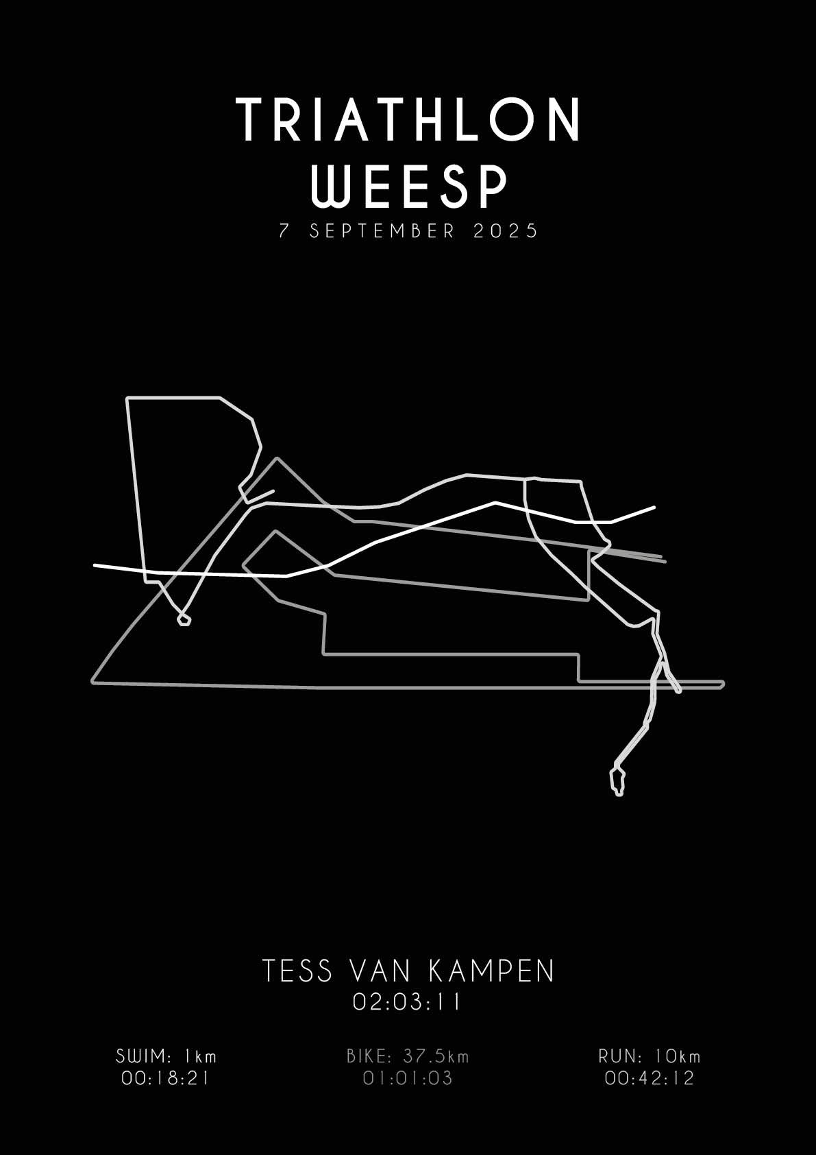 Triathlon Weesp 2025 I Black Elegance I Poster