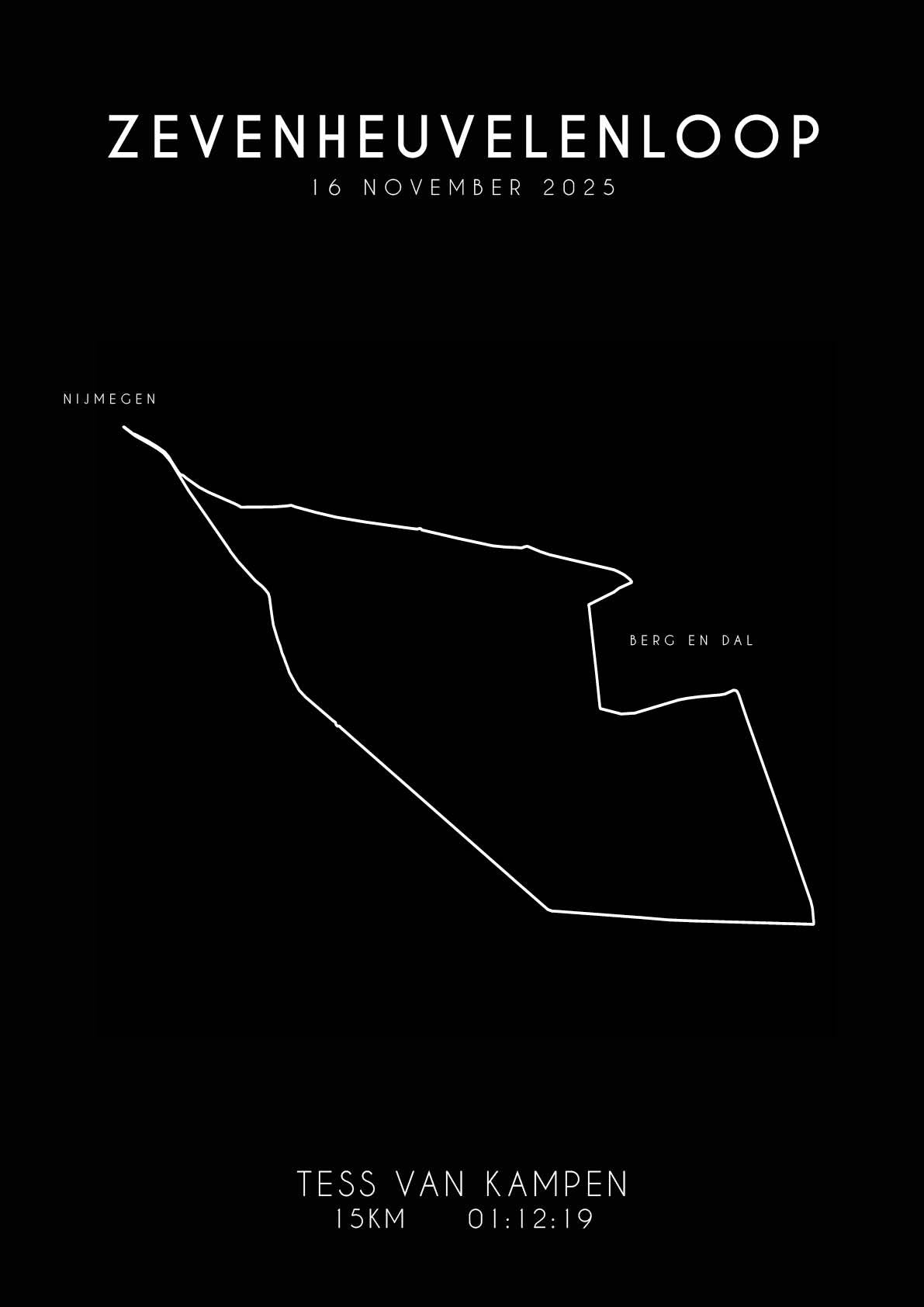 Zevenheuvelenloop 2025 I Black Elegance I Poster
