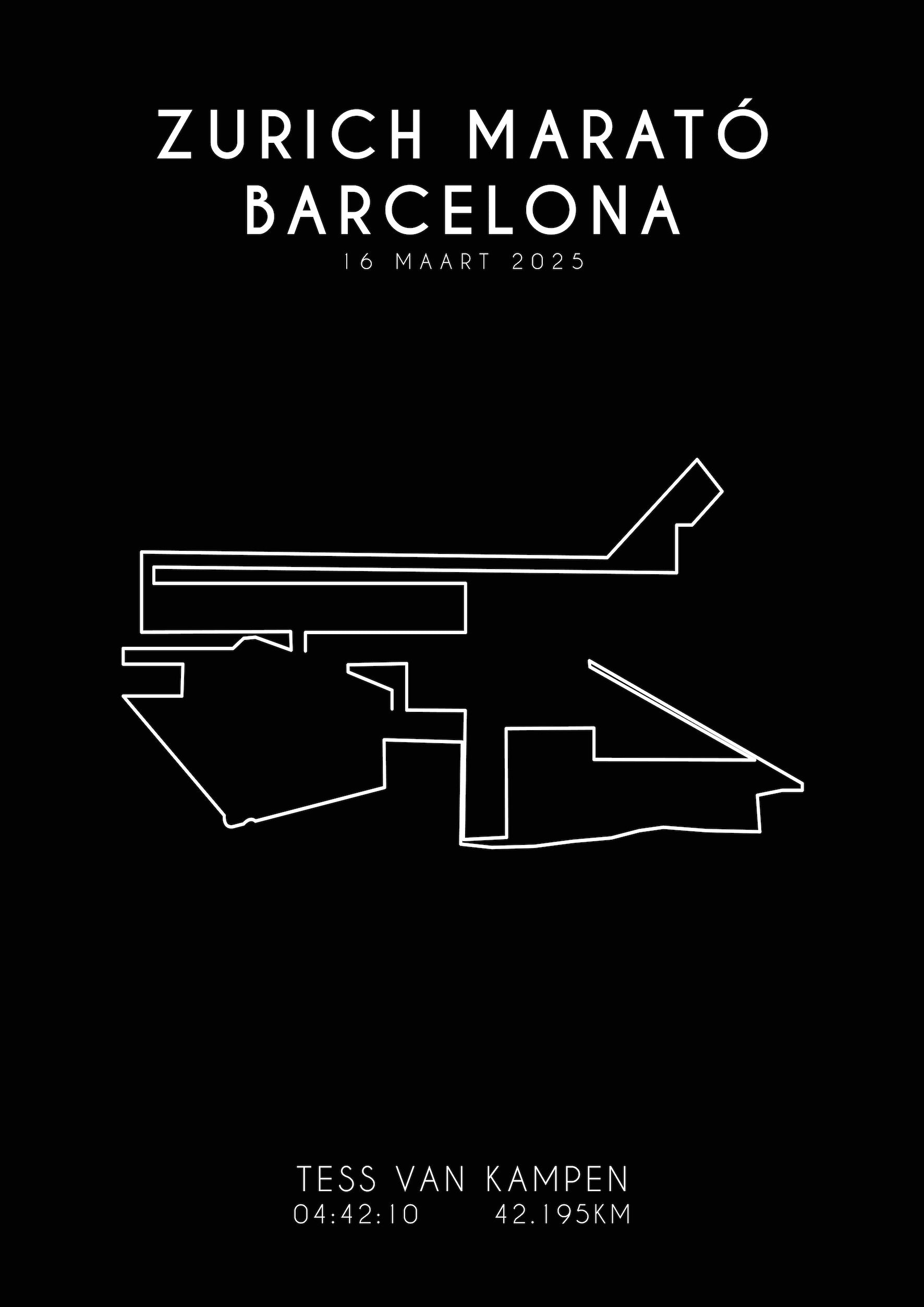 Zurich Marató Barcelona I Black Elegance I Poster