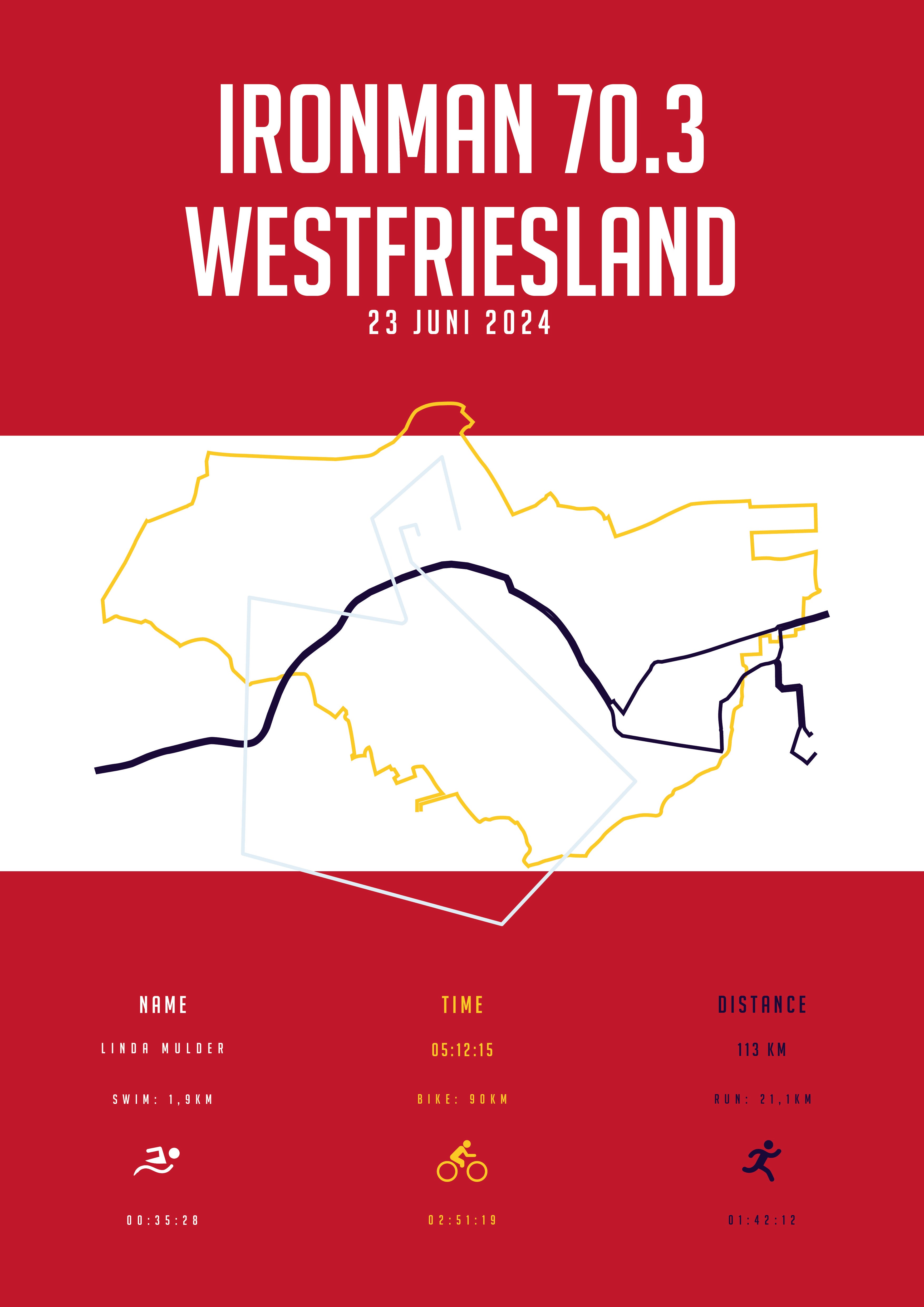 Ironman 70.3 Westfriesland 2024 - City Flag - Poster