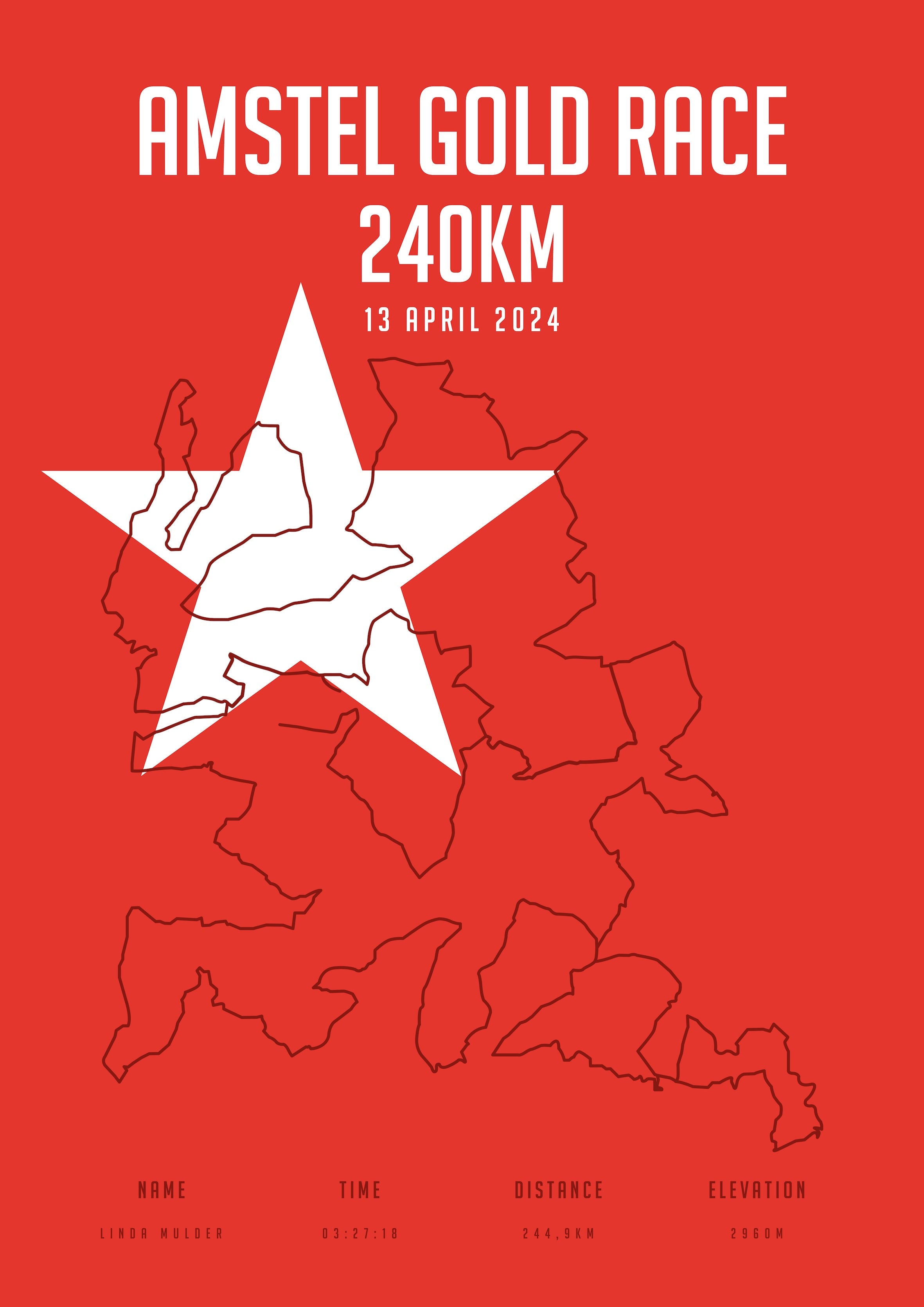 Amstel Gold Race 2024 - City Flag - Poster