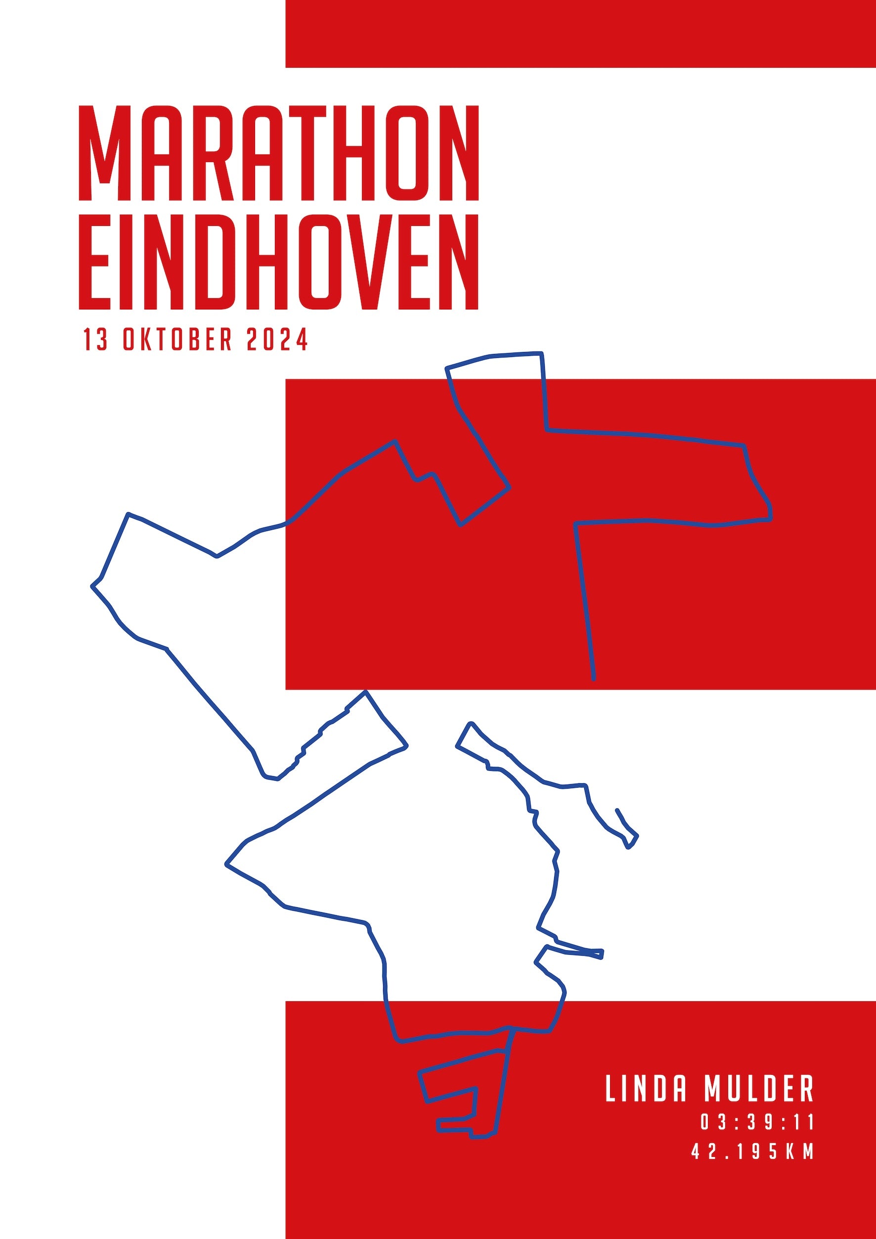 Marathon Eindhoven I City Flag I Poster