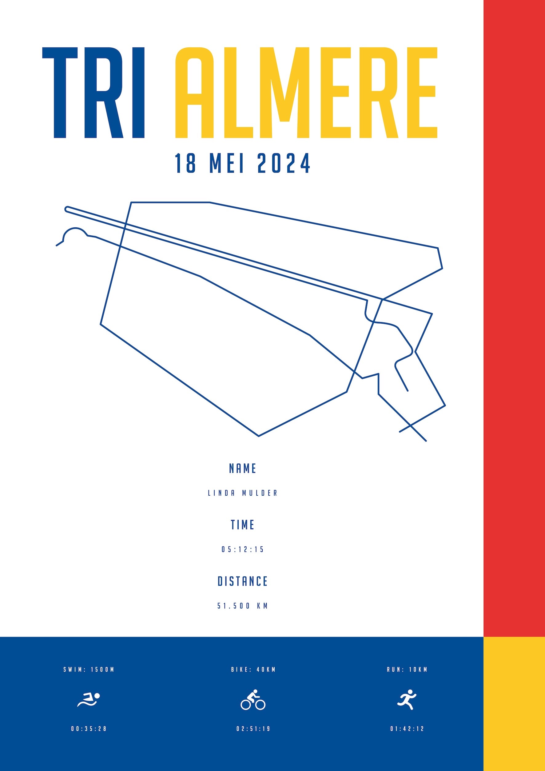 Tri Almere - City Flag - Poster