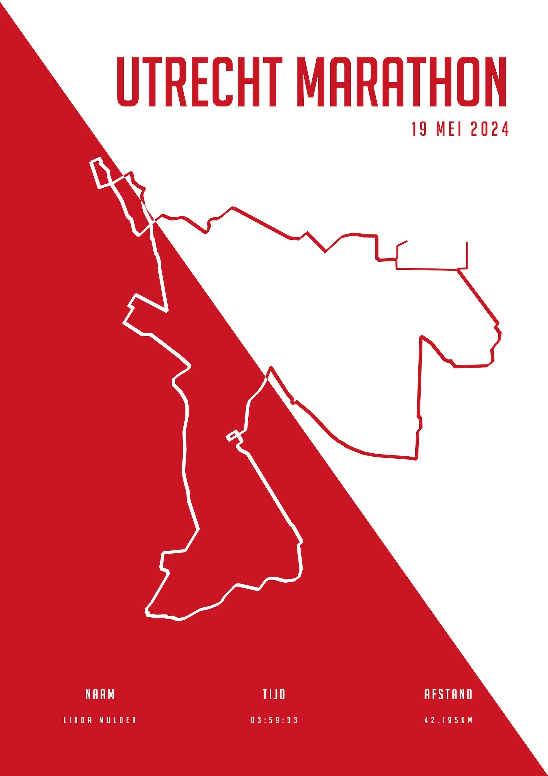 Utrecht Marathon 2024 - City Flag - Poster