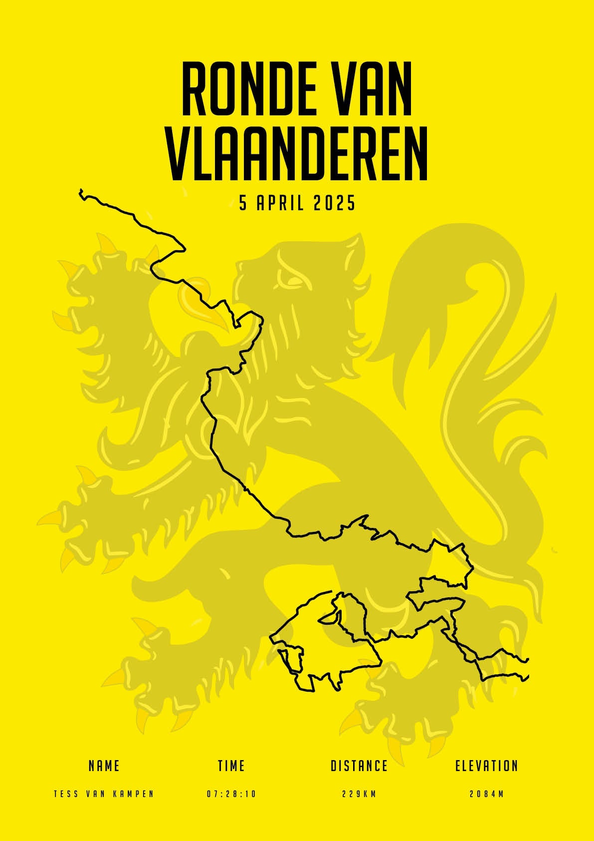 Ronde van Vlaanderen 2025 I City Flag I Poster