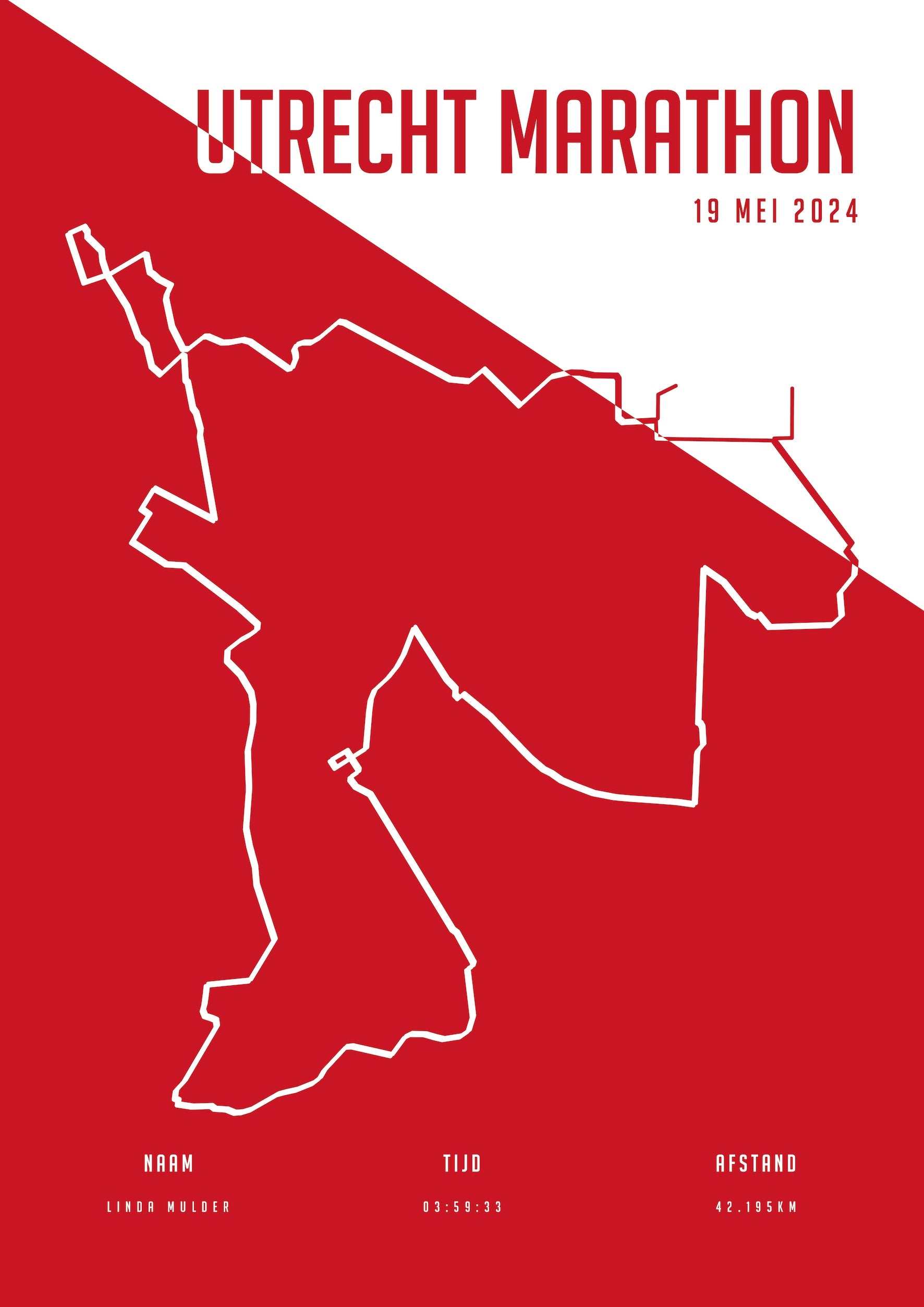 Utrecht Marathon 2024 - City Flag - Poster