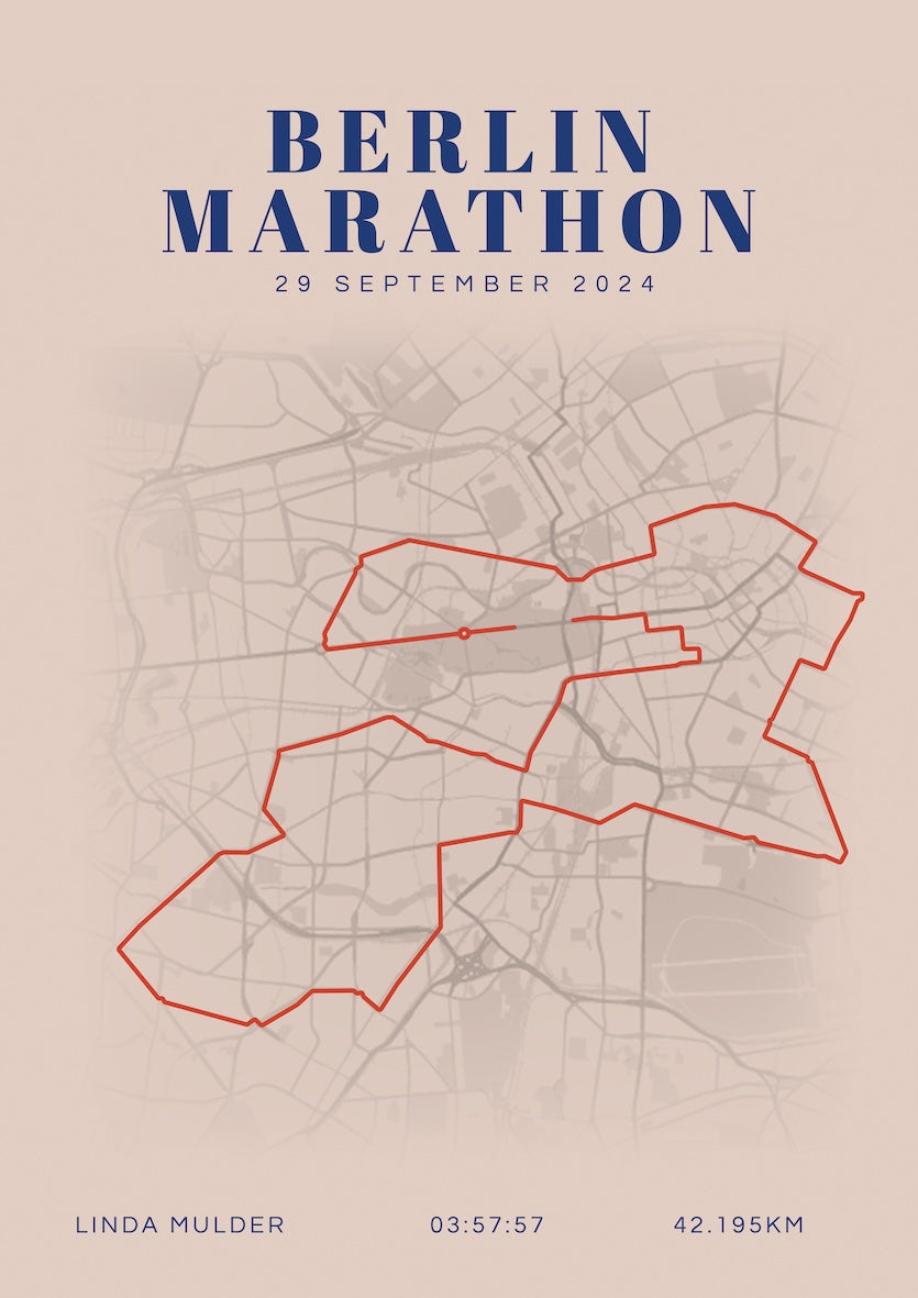 Berlijn Marathon 2025 I Classic Citymap I Poster