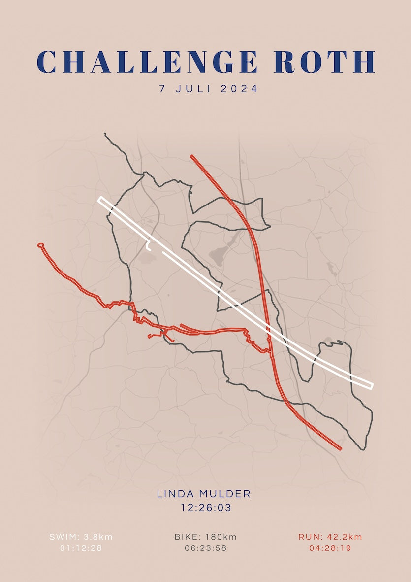 Challenge Roth 2025 I Classic Citymap I Poster
