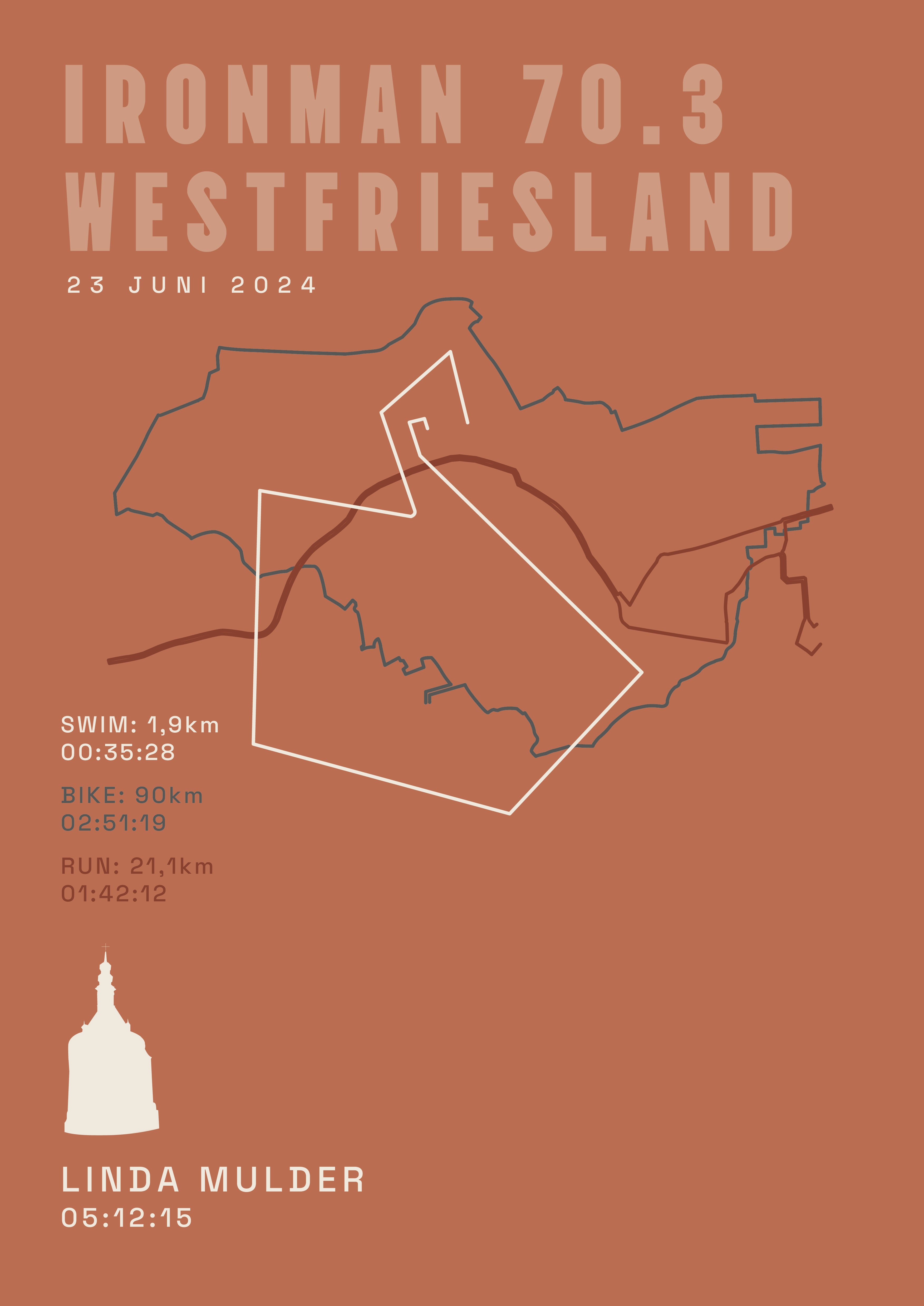 Ironman 70.3 Westfriesland 2025 I Classic Solid I Poster