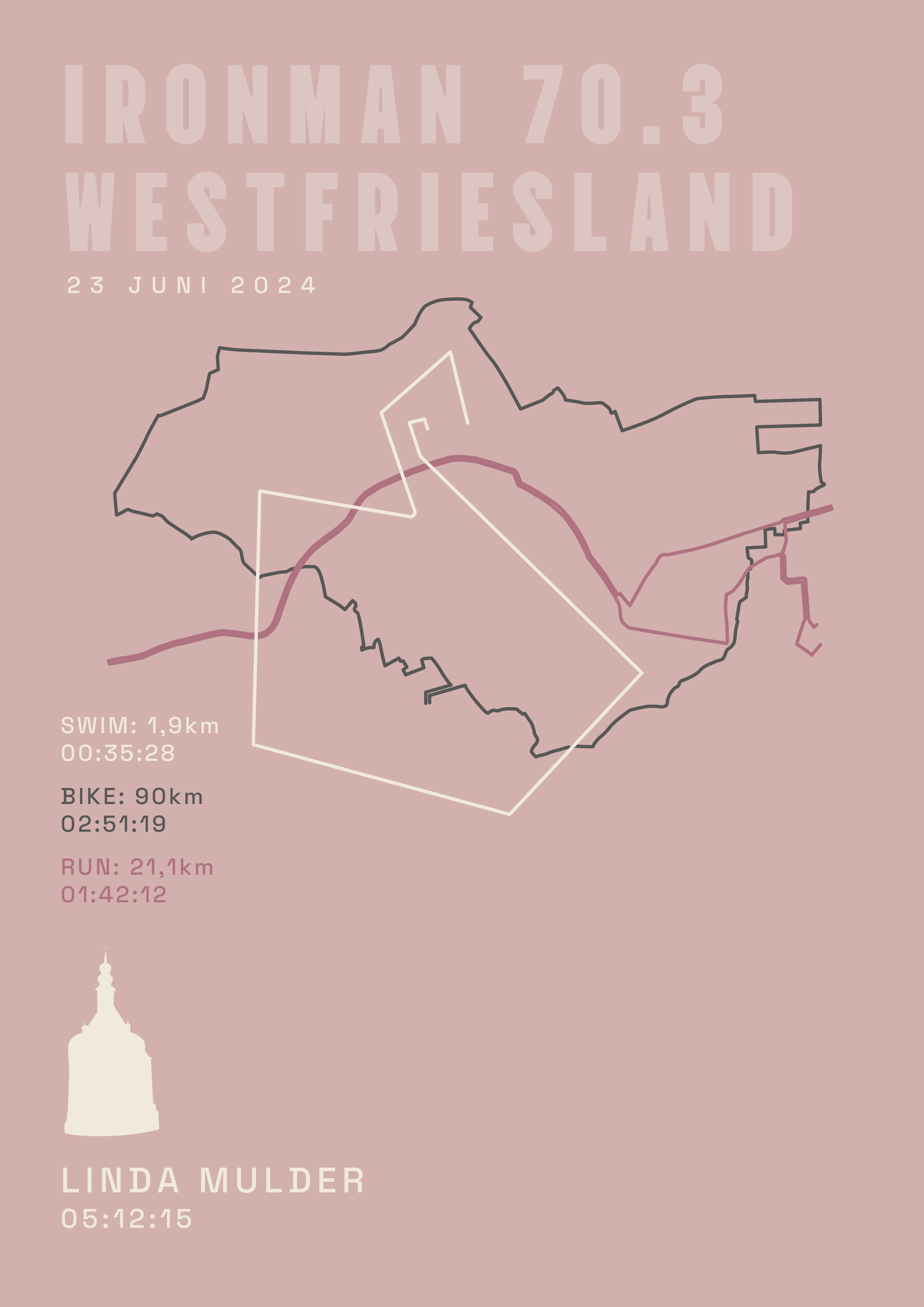 Ironman 70.3 Westfriesland 2024 - Classic Solid - Poster