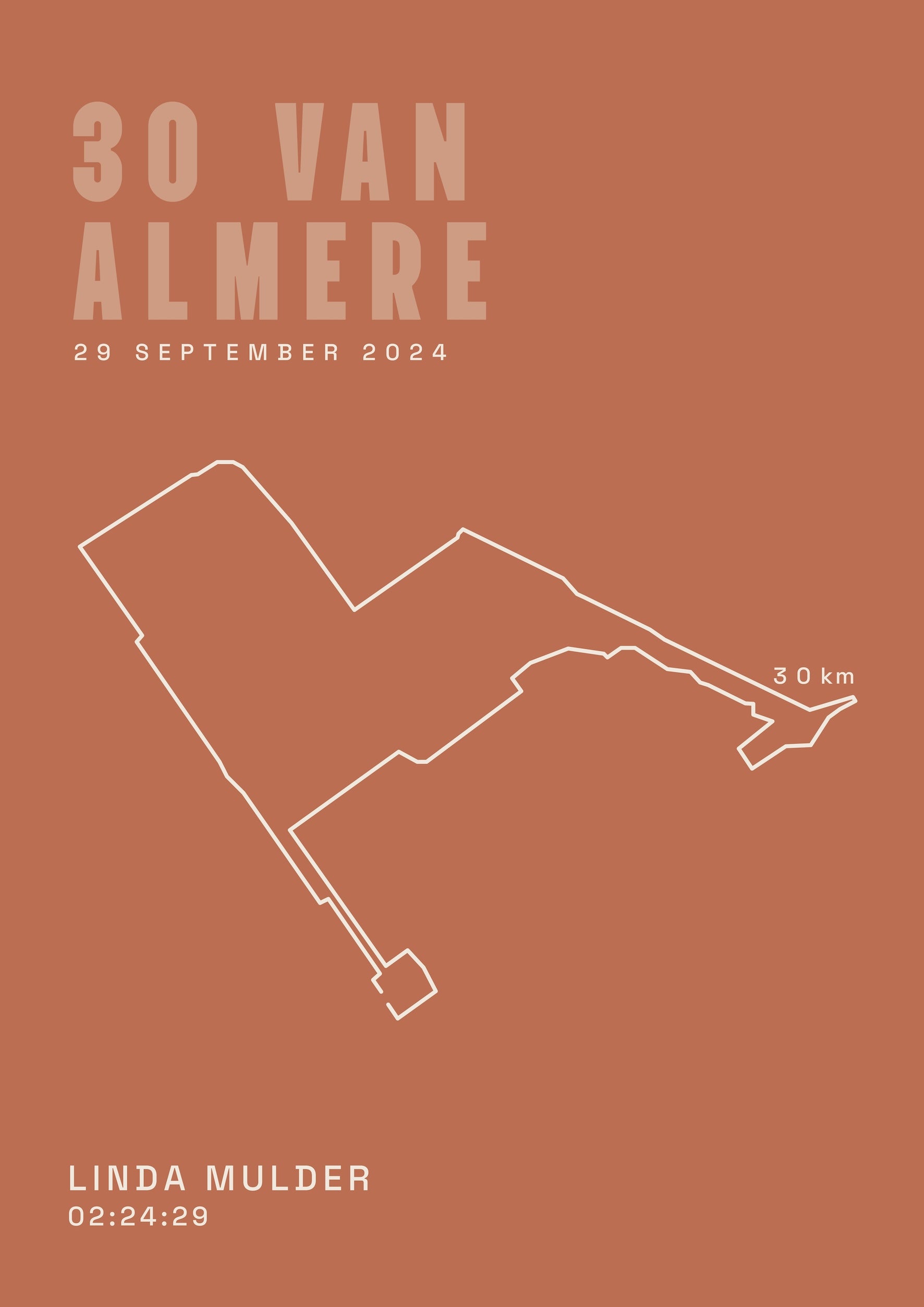 De 30 van Almere 2025 I Classic Solid I Poster