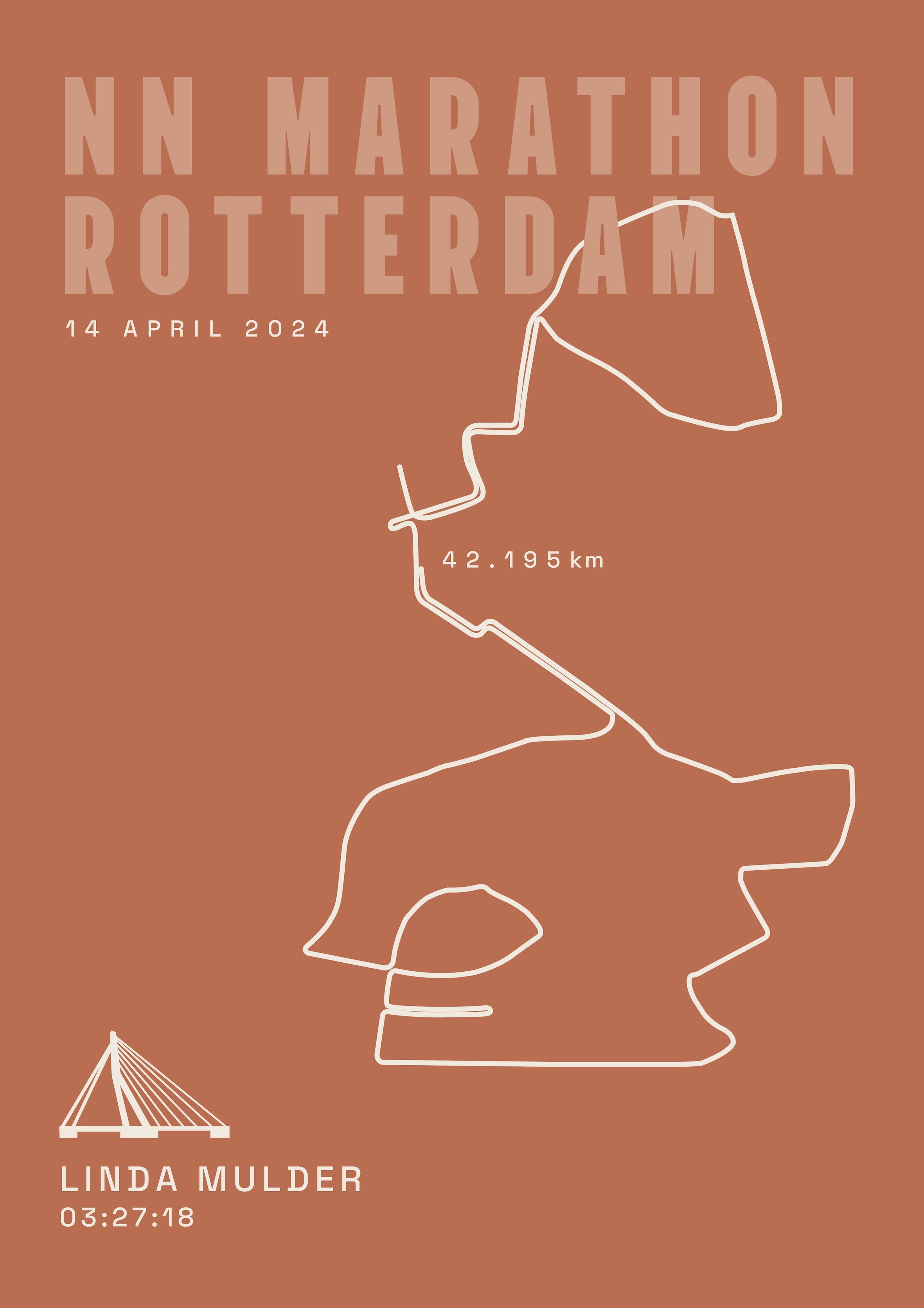 Marathon Rotterdam 2024 - Classic Solid - Poster