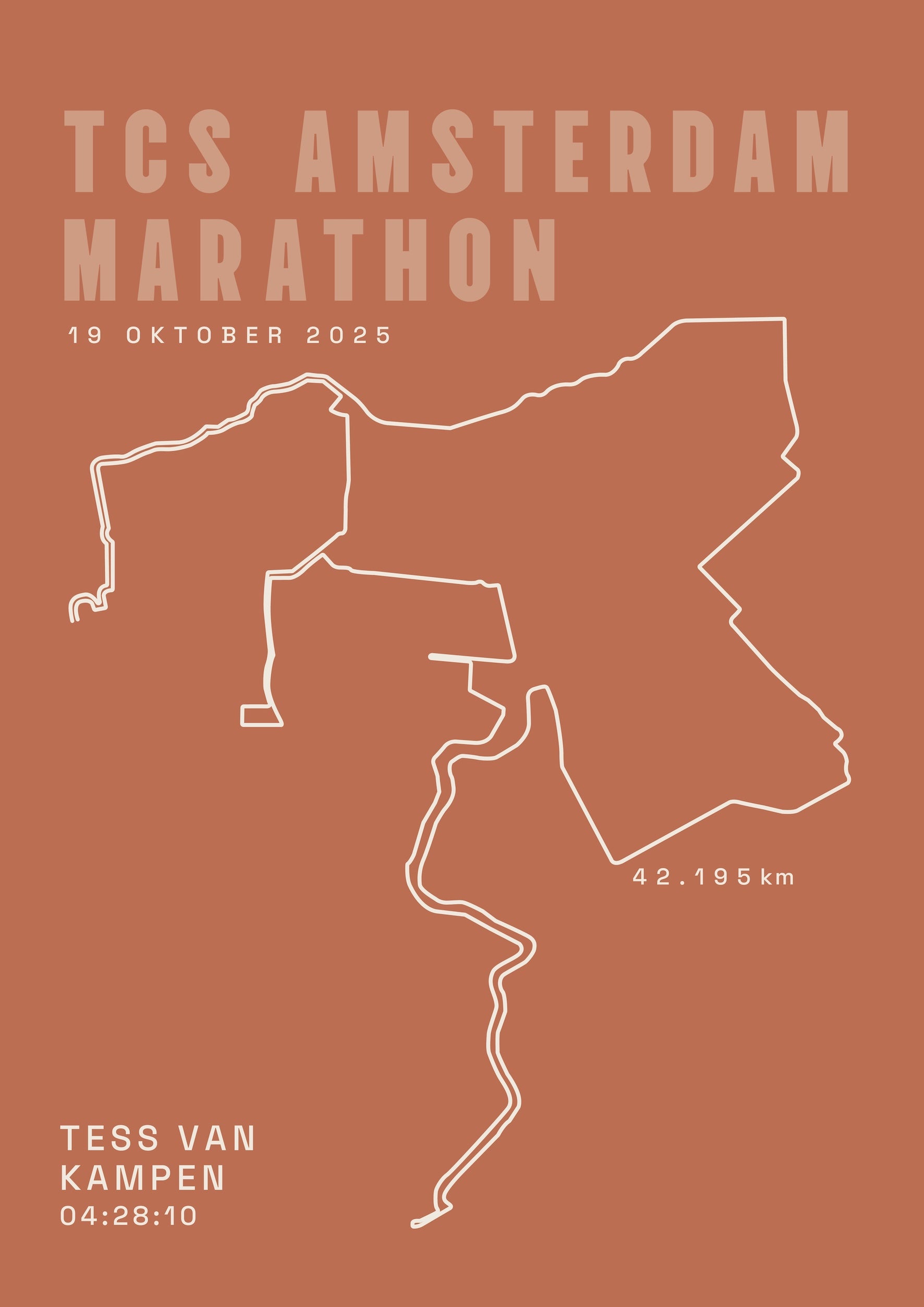 Amsterdam Marathon 2025 I Classic Solid I Poster